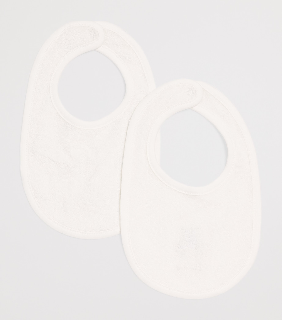 Embroidered Henry Bear Bibs (Set of 2) IVORY Image 2