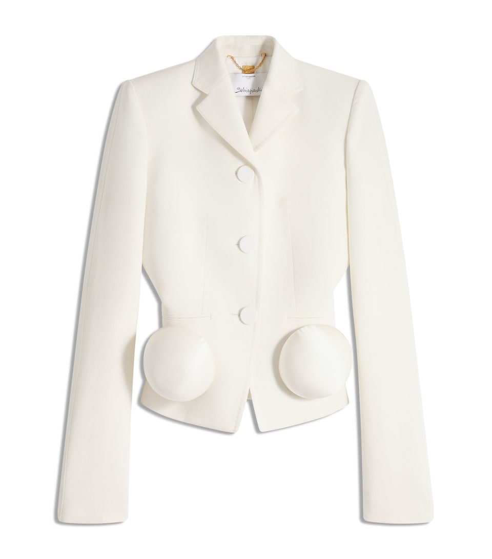 Schiaparelli Embellished Elsa Jacket White