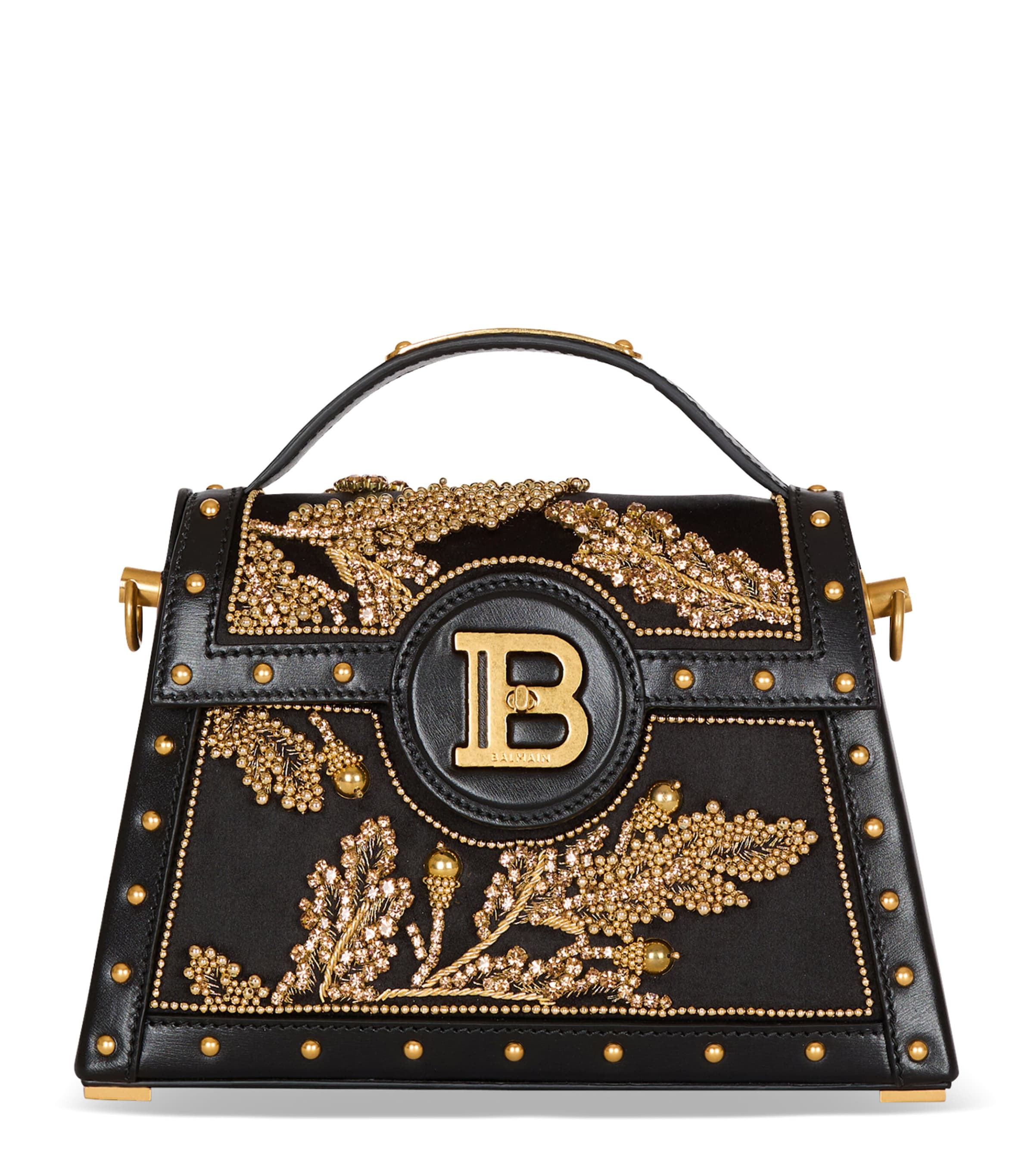 Balmain B-buzz Dynasty Top-handle Bag In Black