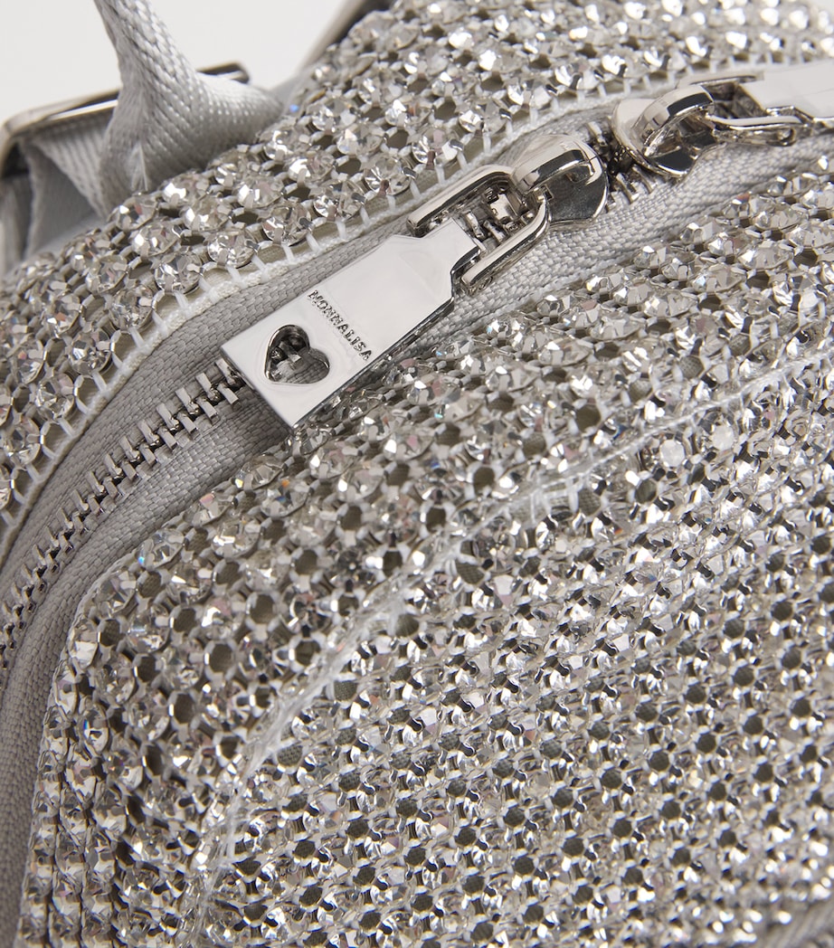 Monnalisa Rhinestone Backpack Argento Image 3