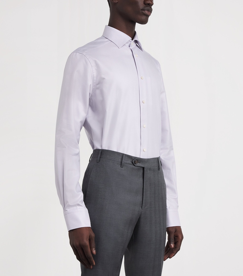 Organic Cotton King Twill Shirt LIGHT PURPLE Image 3