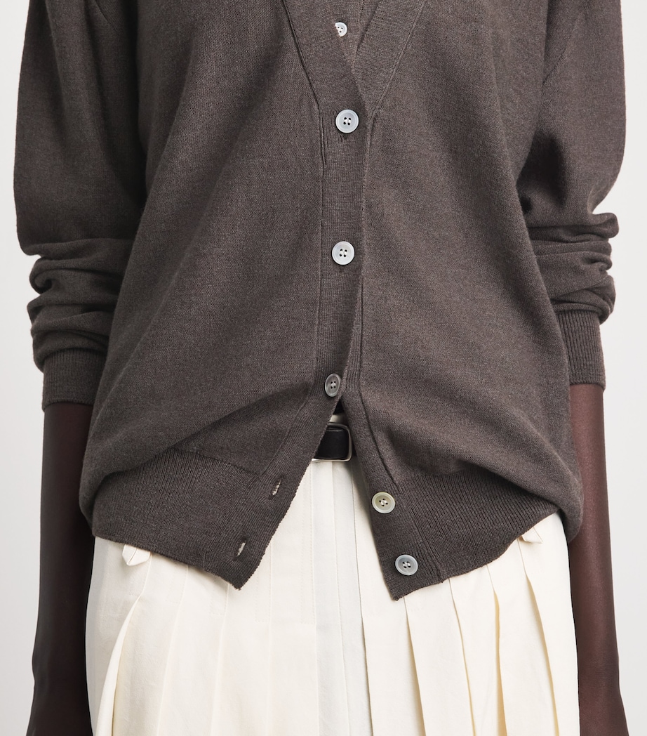 Source Unknown Womens Layered Fabbie Cardigan Br Image 3