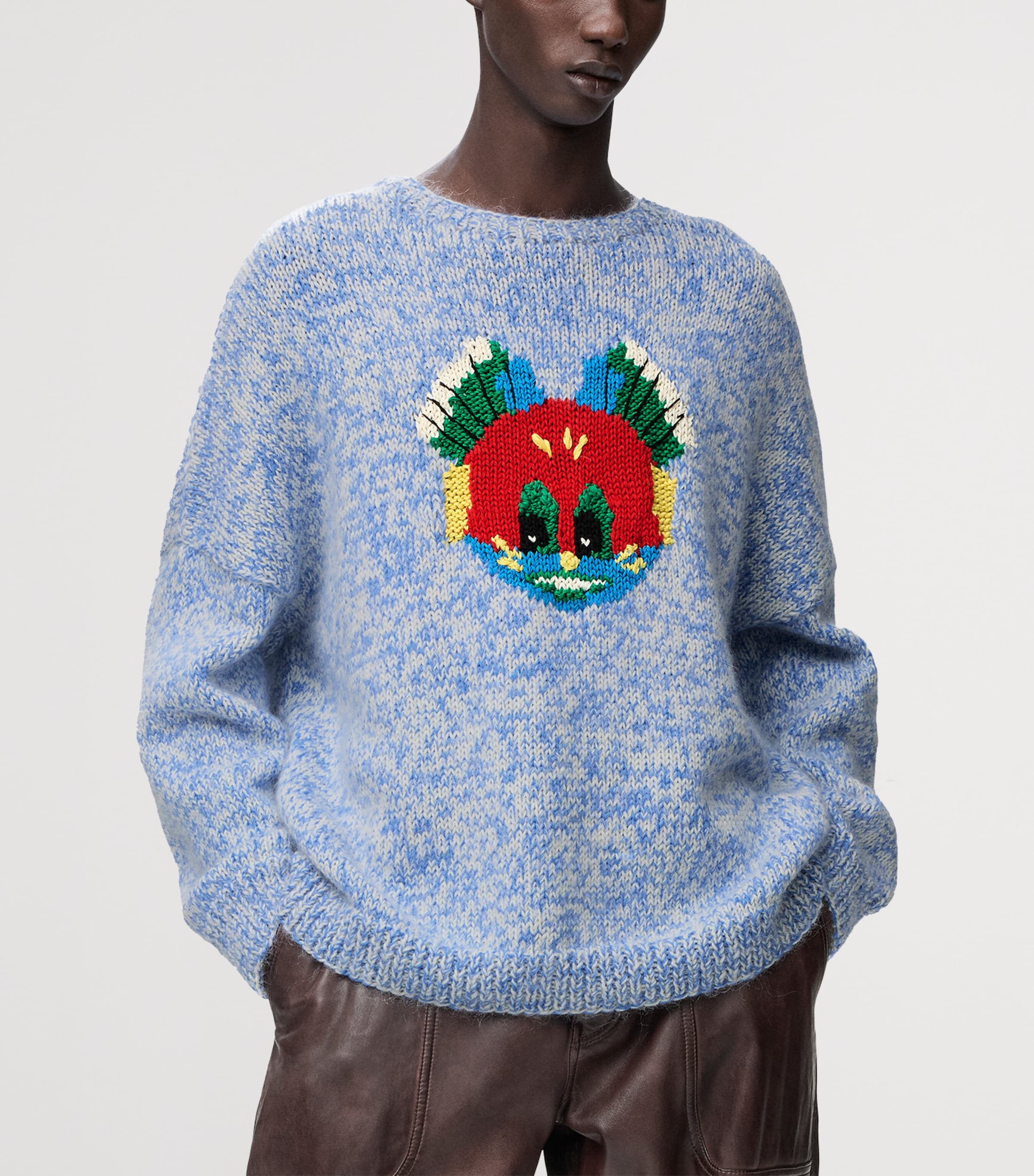 x Louis Wain Wool-Blend Cat Sweater BLUE/WHITE Image 5