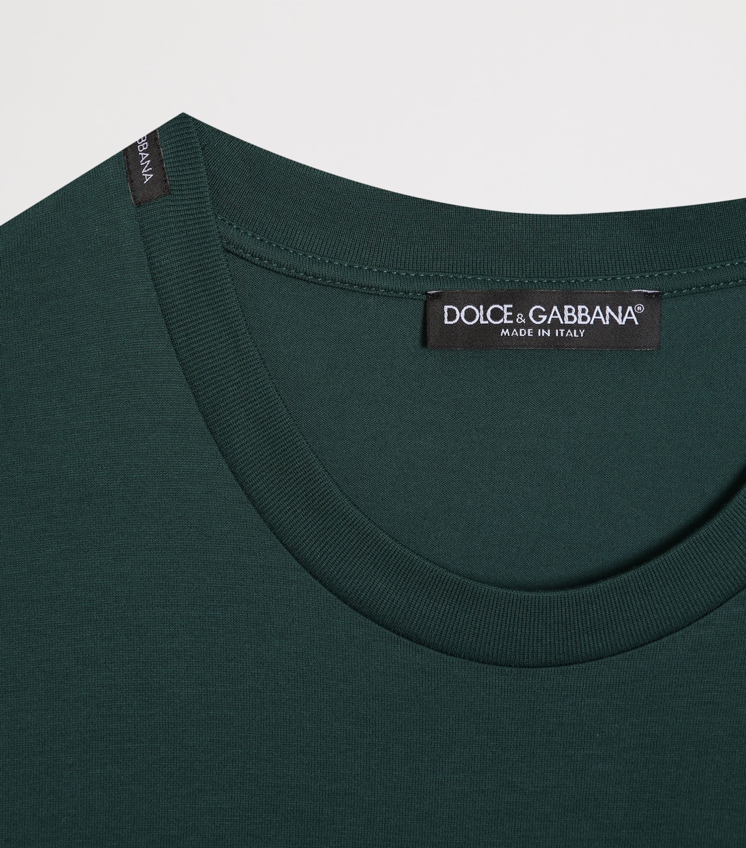 Cotton Palermo Logo T-Shirt V0018-VERY DARK Image 4