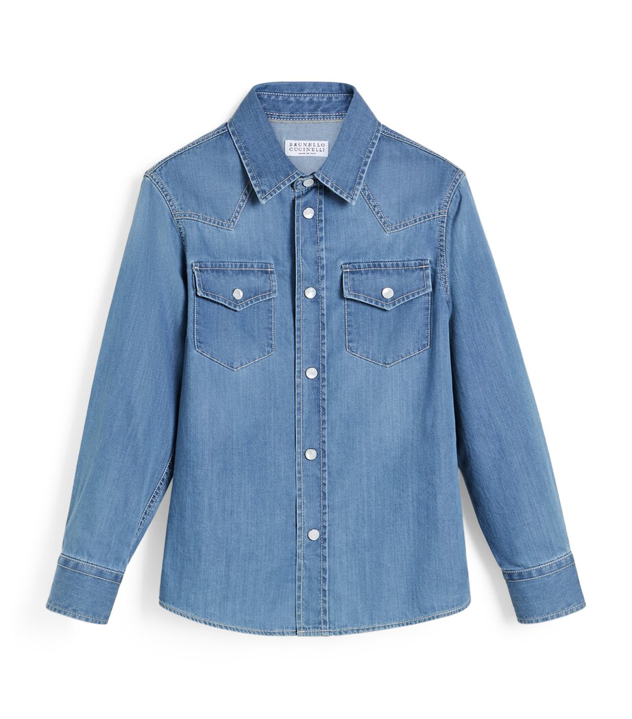 Brunello Cucinelli Kids Denim Shirt (4-6 Years) Image 1