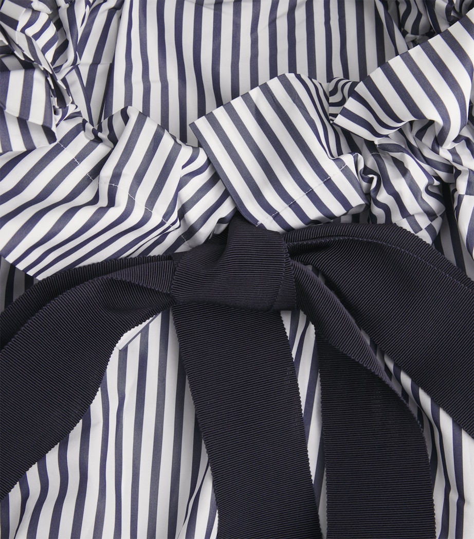 Patou Womens Stripe Ruffle Tie Blouse Offshore Stripe Image 5