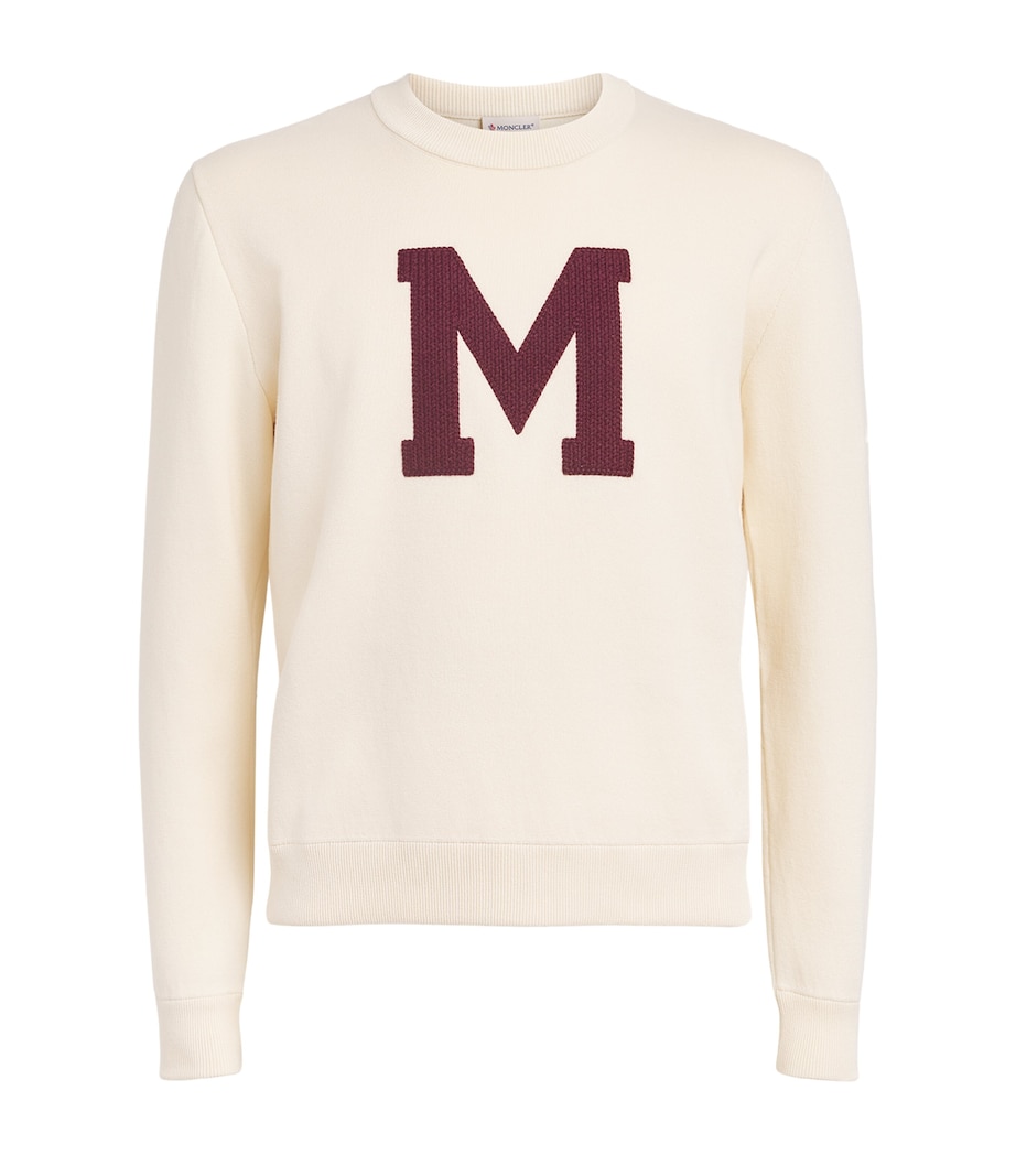 Moncler Mens Cotton-Blend Logo Sweatshirt Image 1