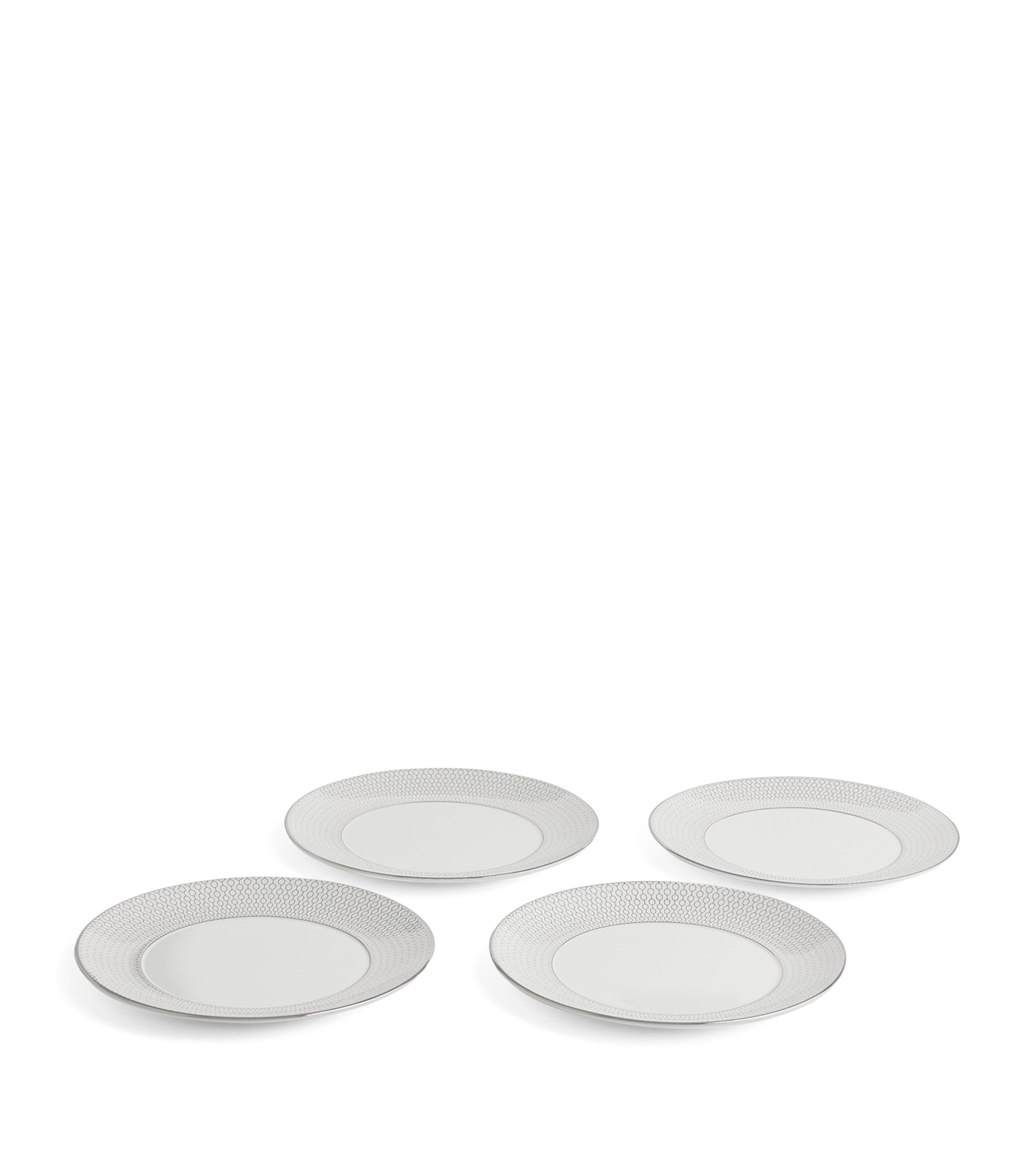Set of 12 Gio Platinum Dinnerware Pieces WHITE Image 3