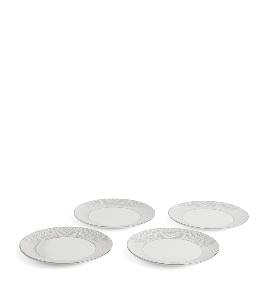 Set of 12 Gio Platinum Dinnerware Pieces WHITE Image 3