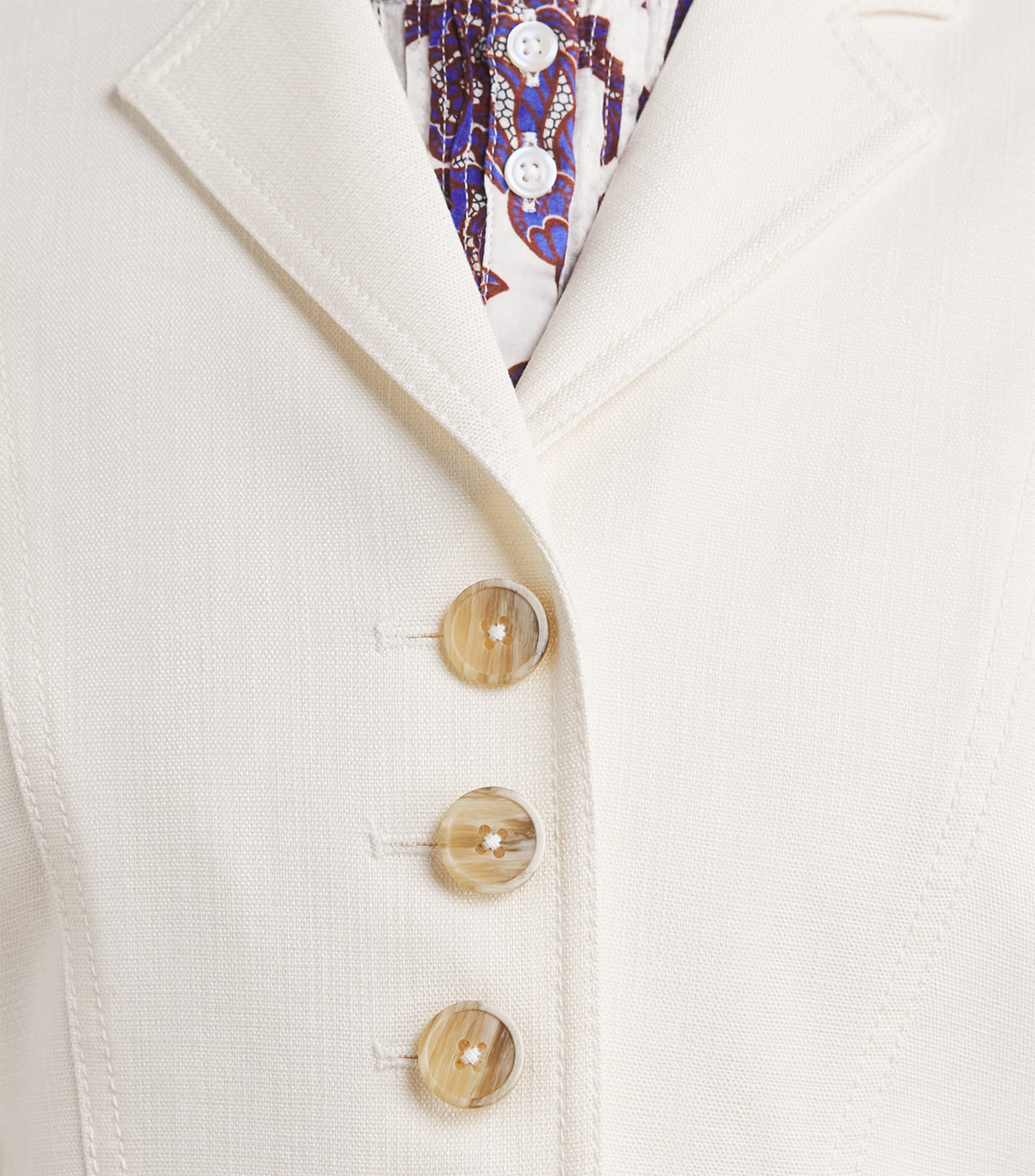 ME+EM Womens Fitted Cropped Jacket Ivory Image 3