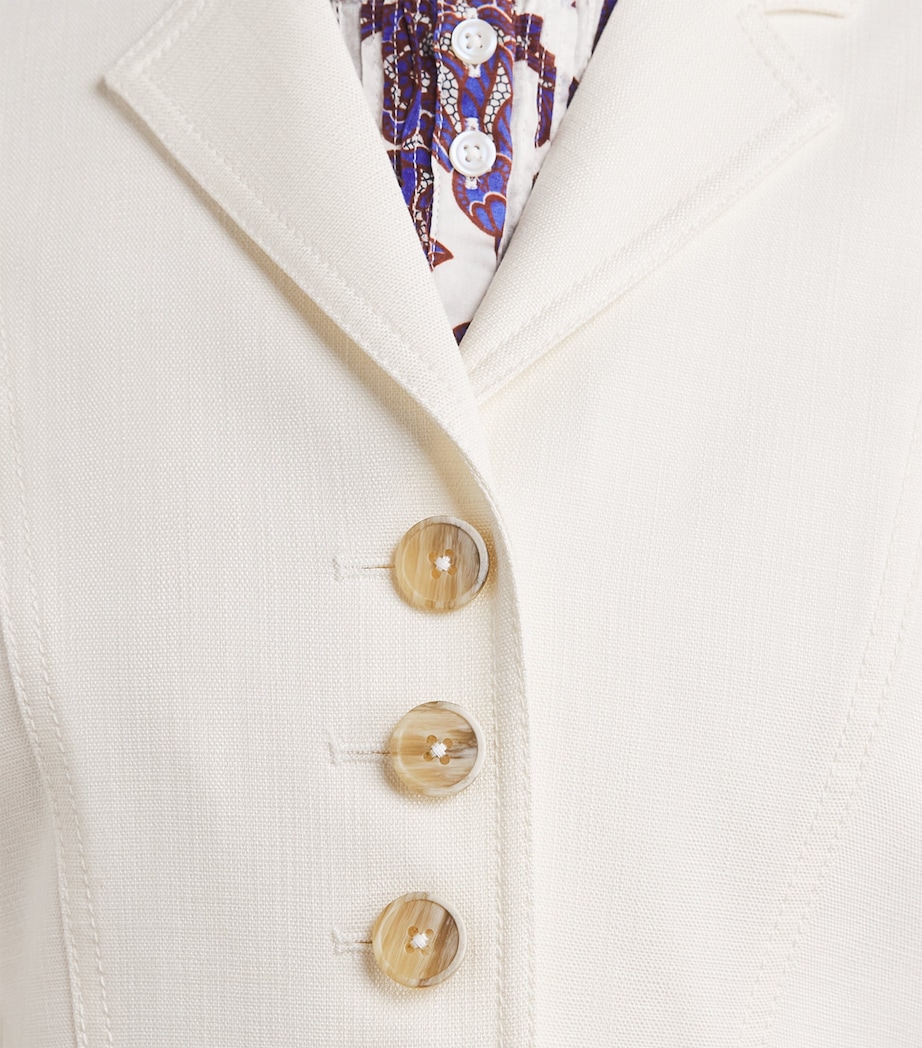 ME+EM Womens Fitted Cropped Jacket Ivory Image 3