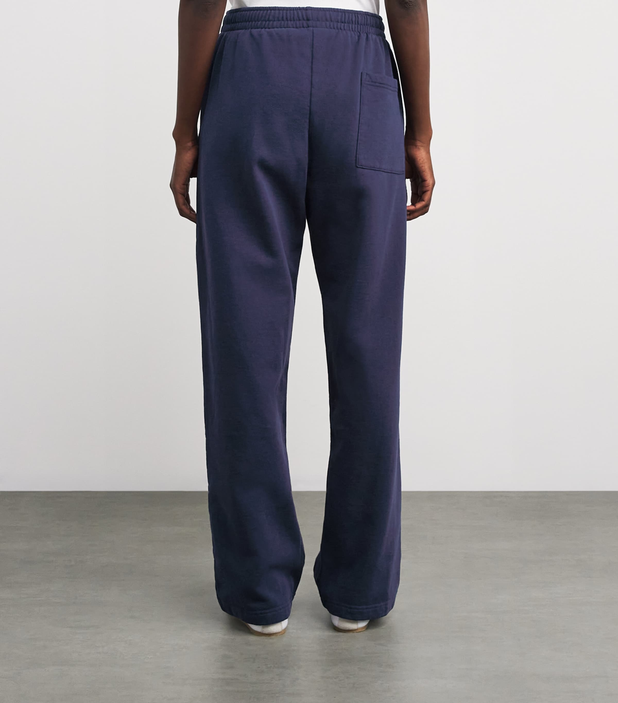 Cotton Signature Embroidered Sweatpants 3902 DARK NAVY Image 4