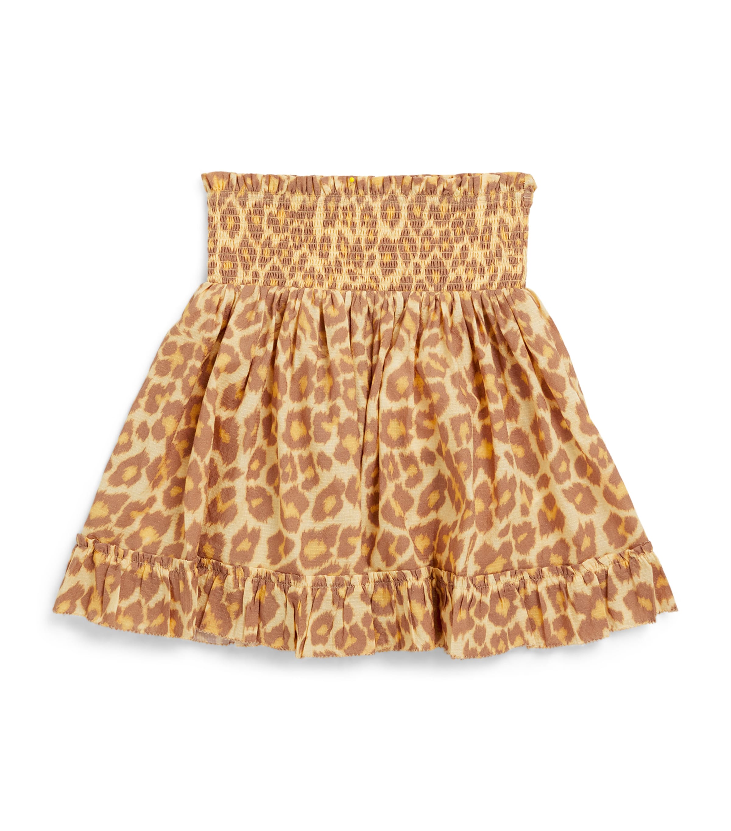 Cotton Leopard Print Skirt (1-12 Years) LEMON LEOPARD Image 1