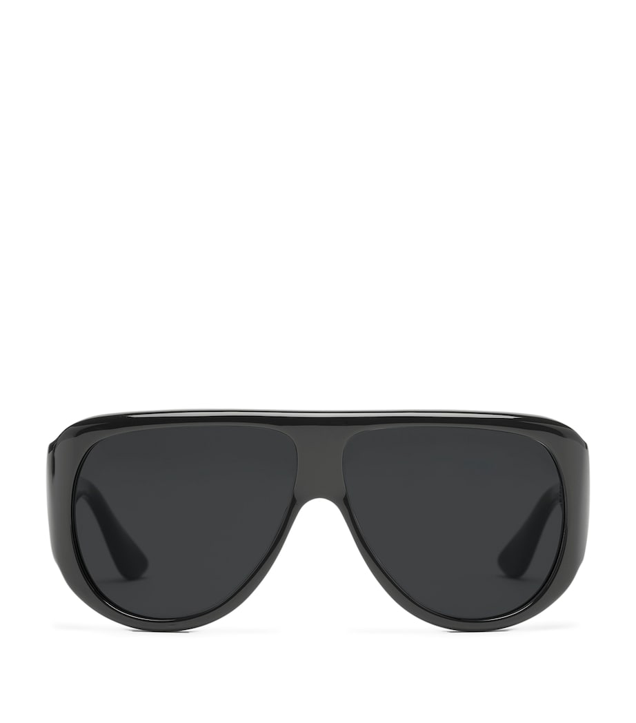 Acetate Gambia Sunglasses BLACK/BLACK LENS Image 1