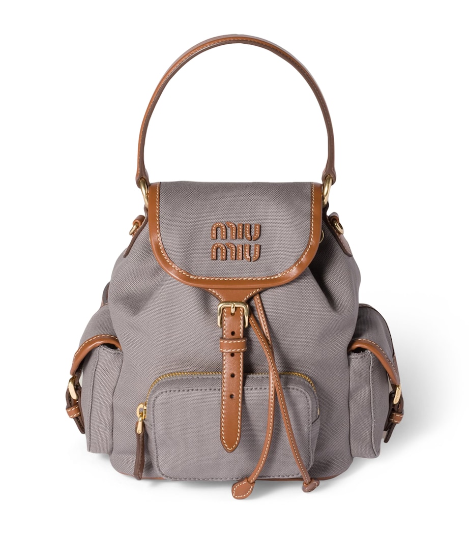 Canvas-Leather Backpack F04KC Image 1