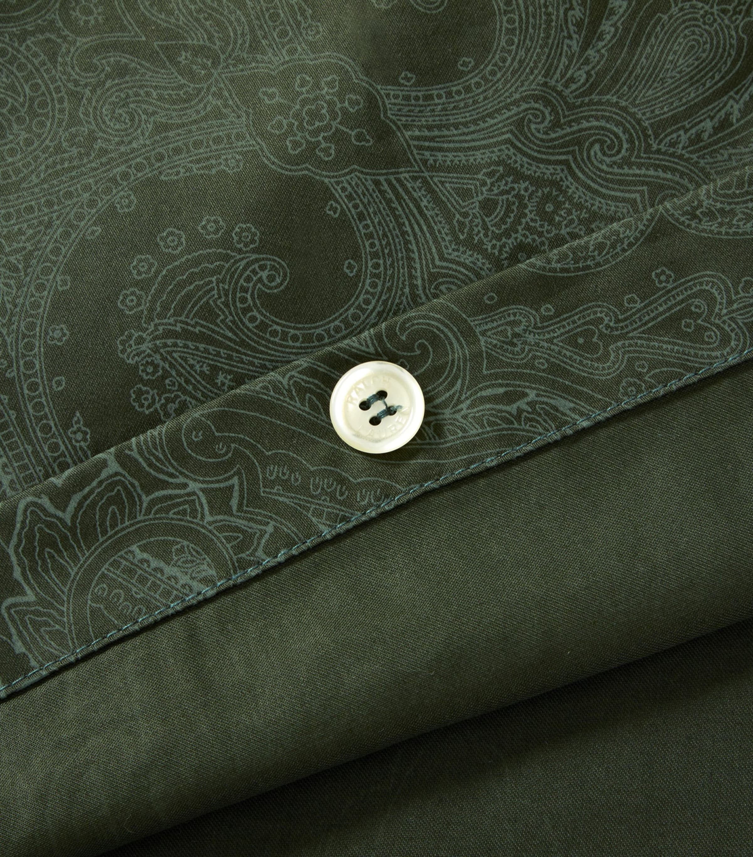 Doncaster Super King Duvet Cover (260cm x 220cm) DARK GREEN Image 2