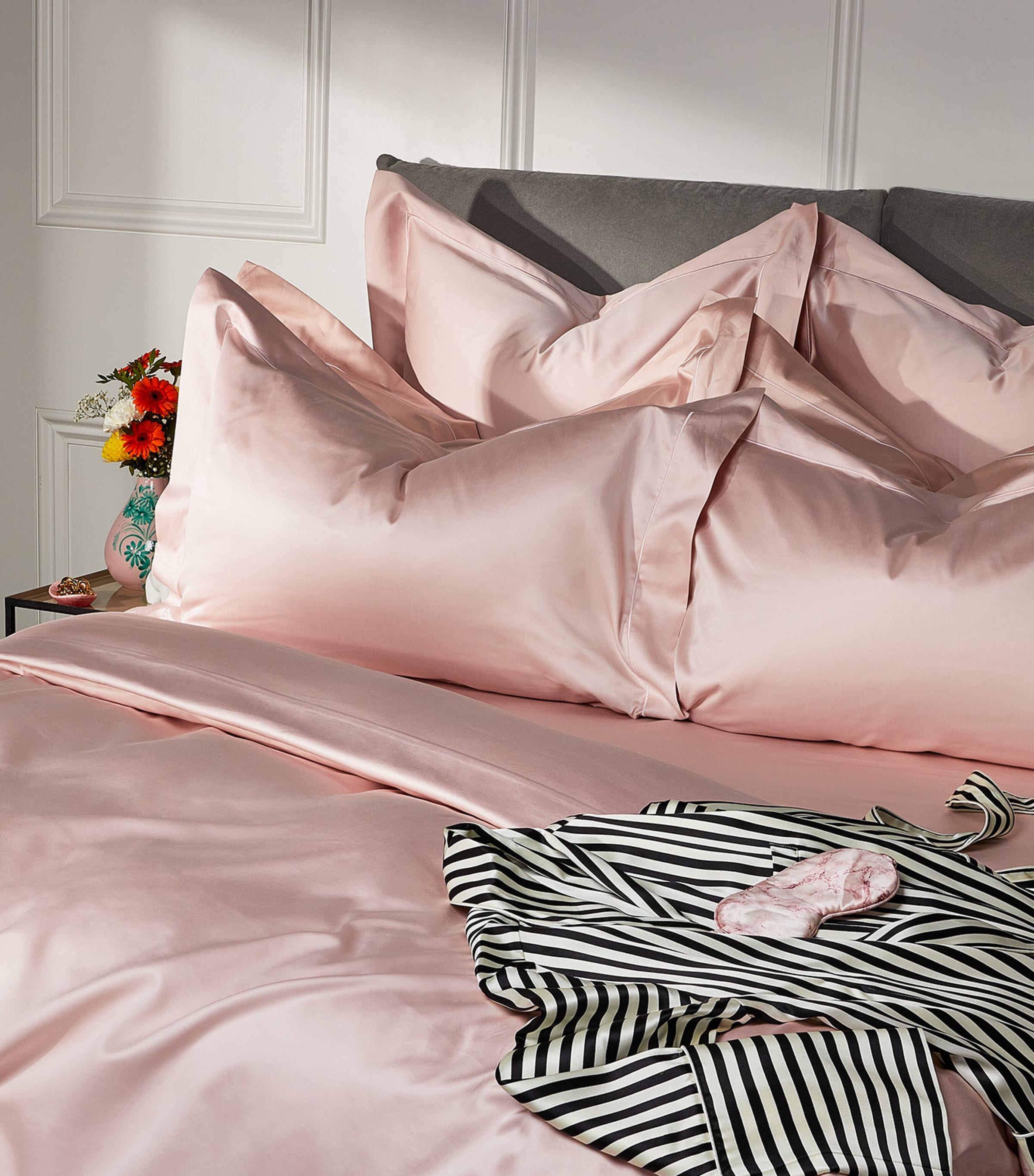 Bourdon Super King Duvet Cover Set (260cm x 220cm) NUAGE ROSE Image 3