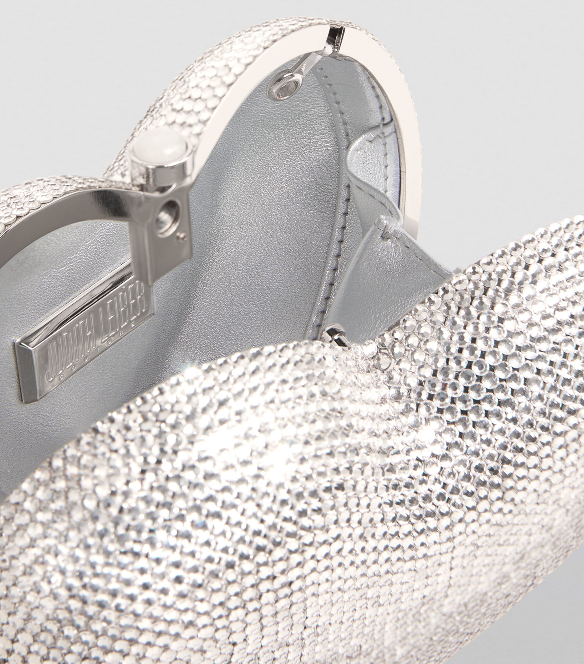 L'Amour Petit Cœur Clutch Bag SRHIN-SILVER RHINE Image 6