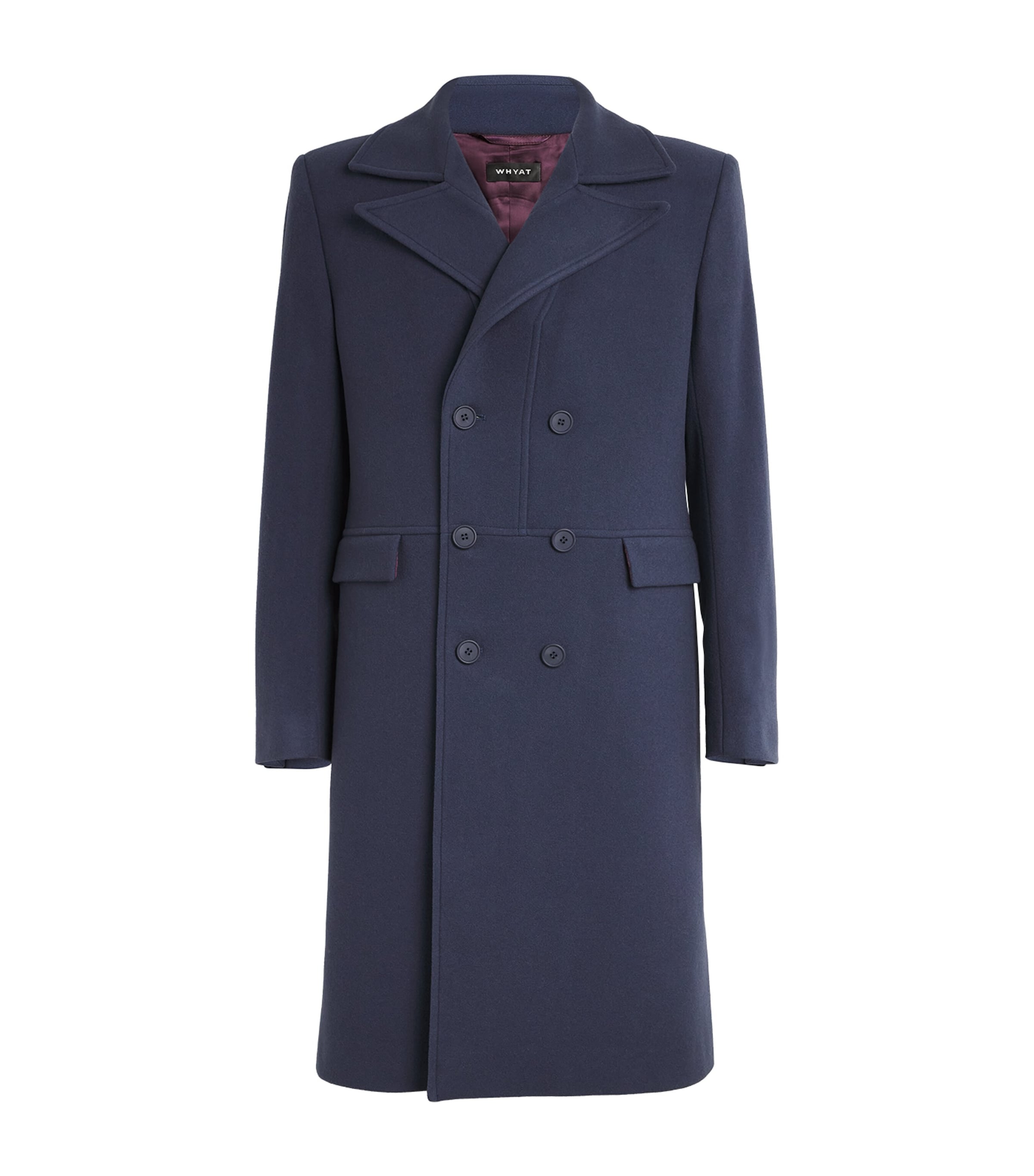 Shop Whyat Wool-blend Overcoat In Blue