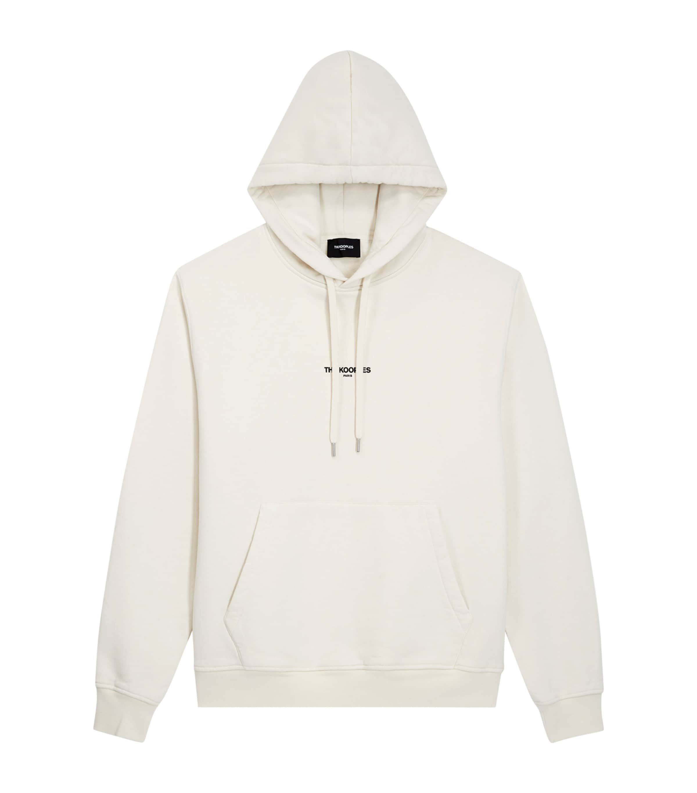 Shop The Kooples Cotton Logo Hoodie In White