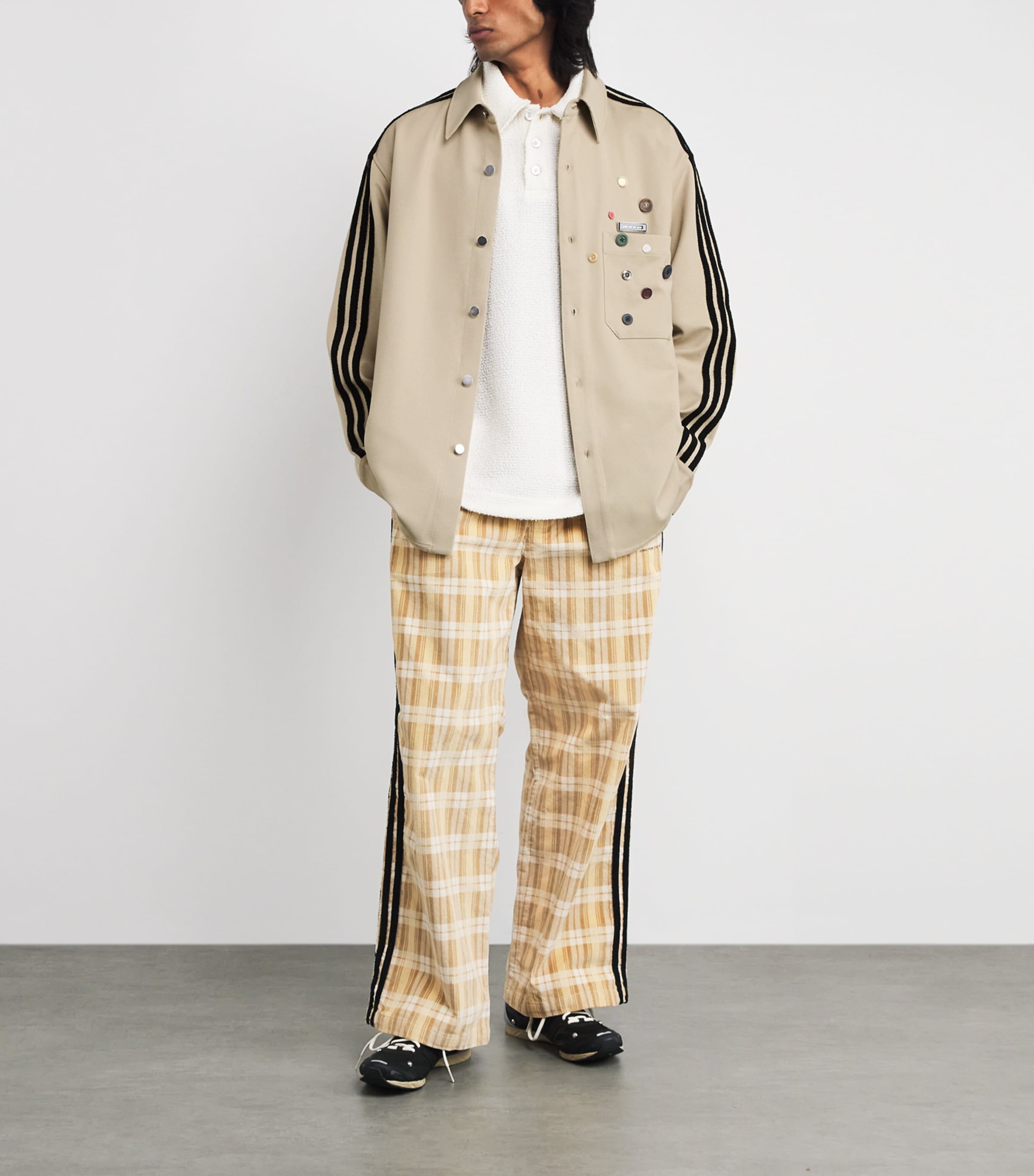 adidas Beige Originals x Song for the Mute Buttoned Shirt | Harrods UK