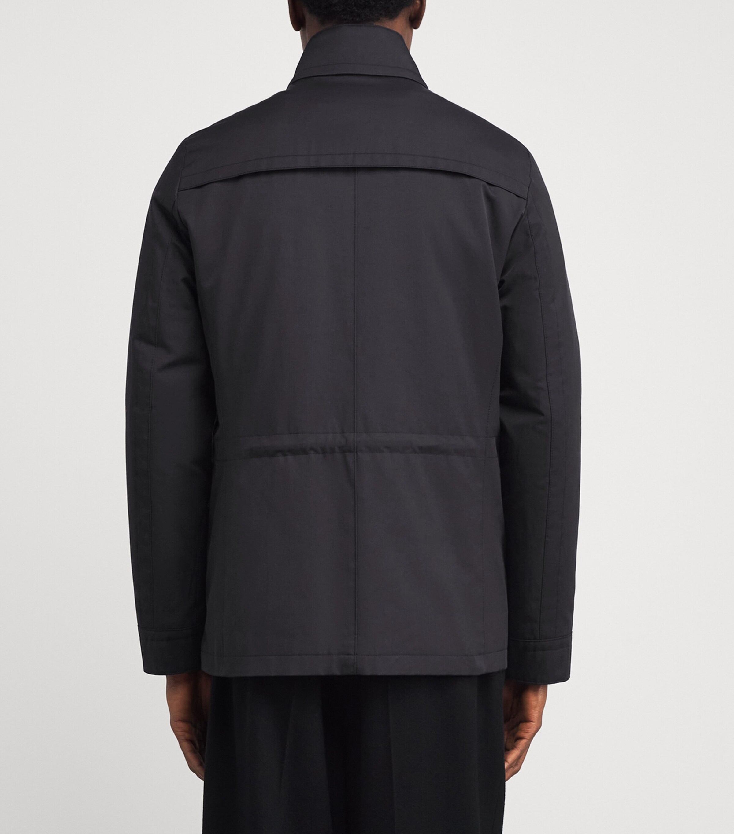 Cotton-Blend Waterproof Oyster Jacket 01 BLUE NAVY Image 4