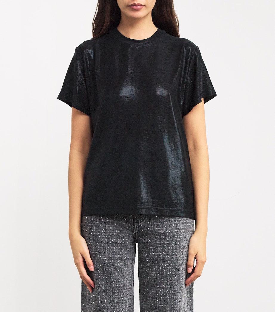 Metallic-Jersey T-Shirt BLACK/GLITTER Image 3