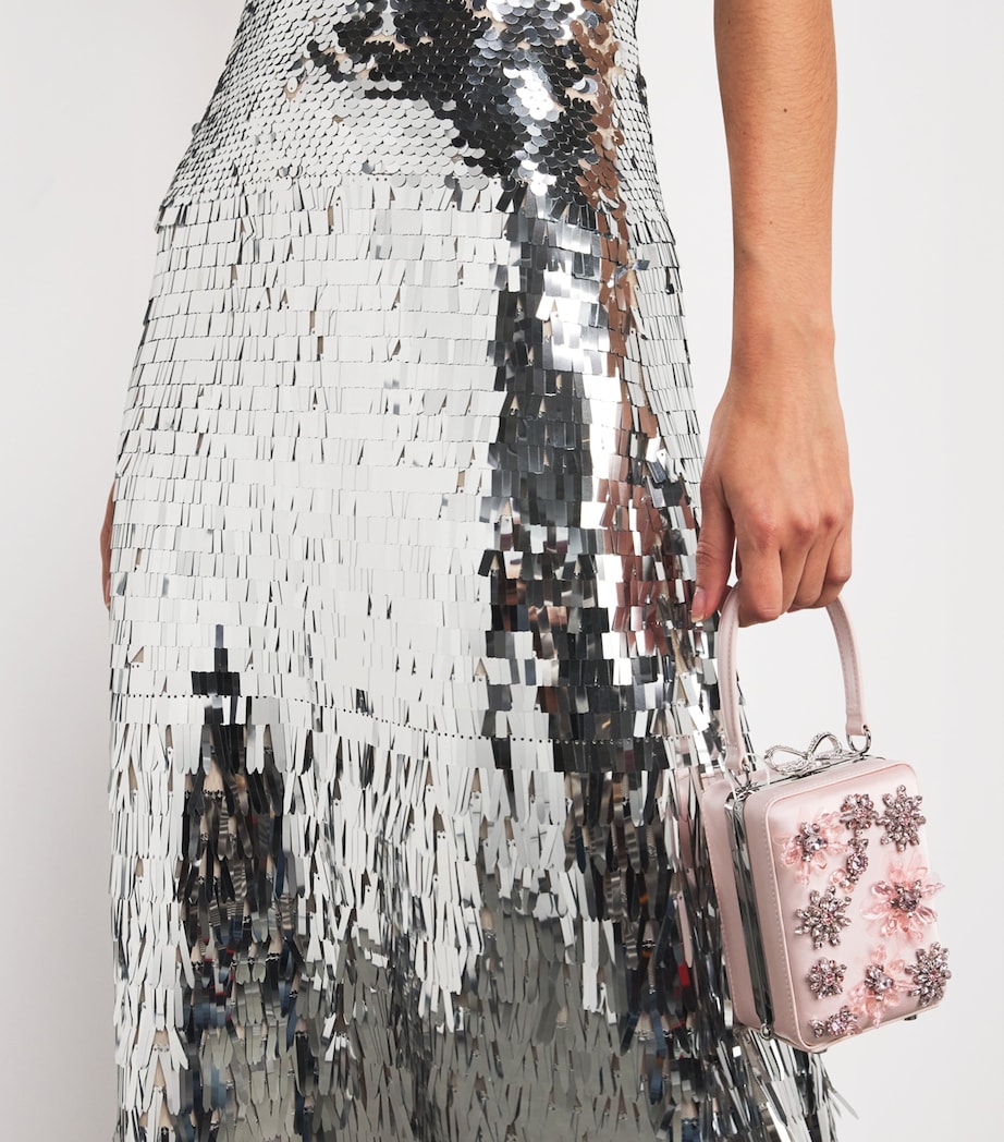 Sequin-Embellished Midi Dress SILVER Image 4
