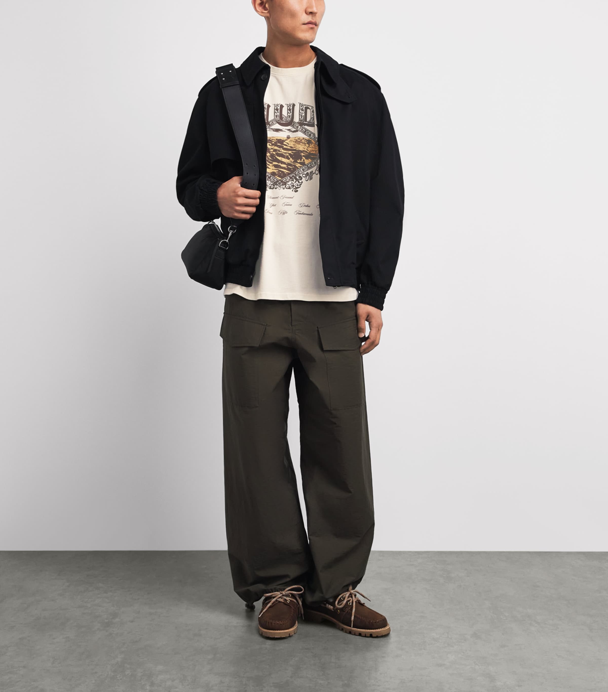 Rhude Mens Cotton Dakar Print T-Shirt Vintage White /brown Image 2