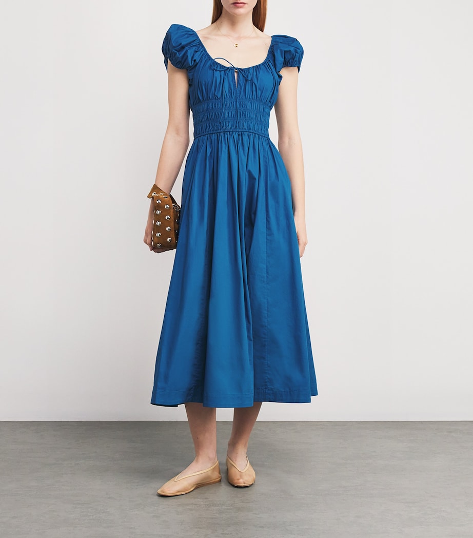 Organic Cotton Quinn Midi Dress SOFT COBALT Image 2