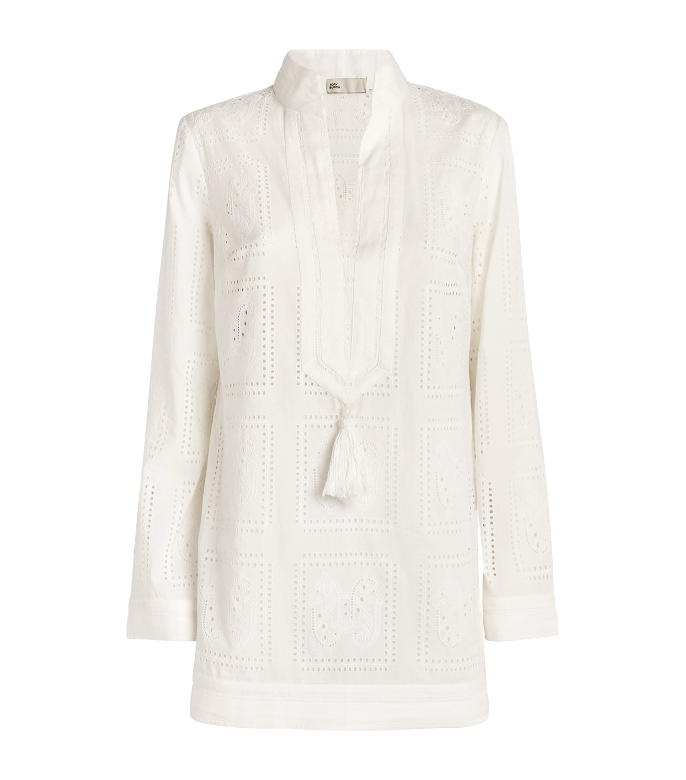 Shop Tory Burch Cotton Eyelet Tunic In White