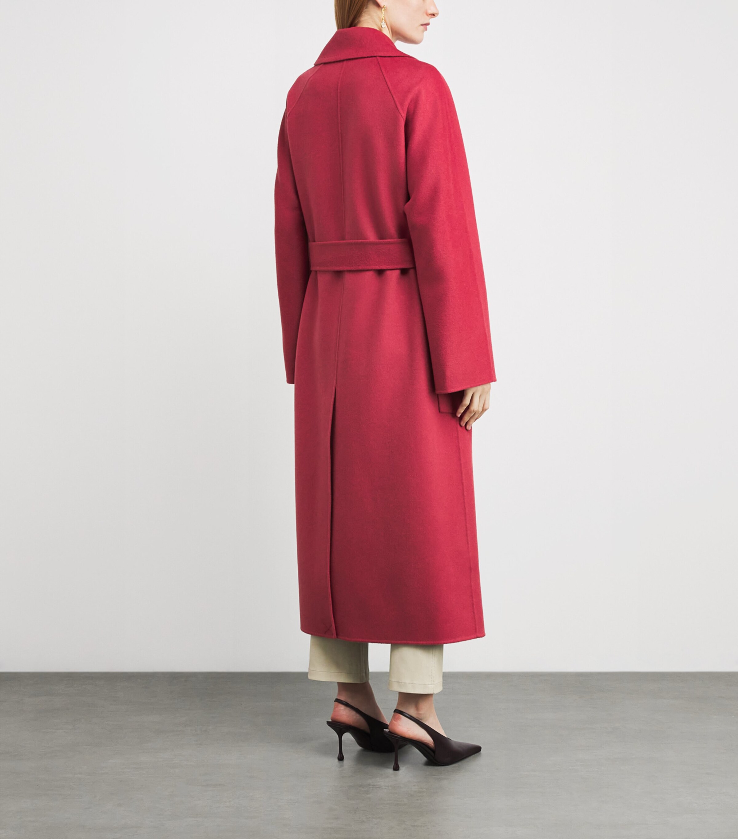 Joseph Womens Wool-Cashmere Spencer Coat Mulberry Image 4