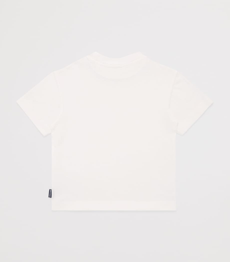 Cotton Neck Logo T-Shirt (4-12+ Years) 0340OFFW-LIGHT BLUE Image 2