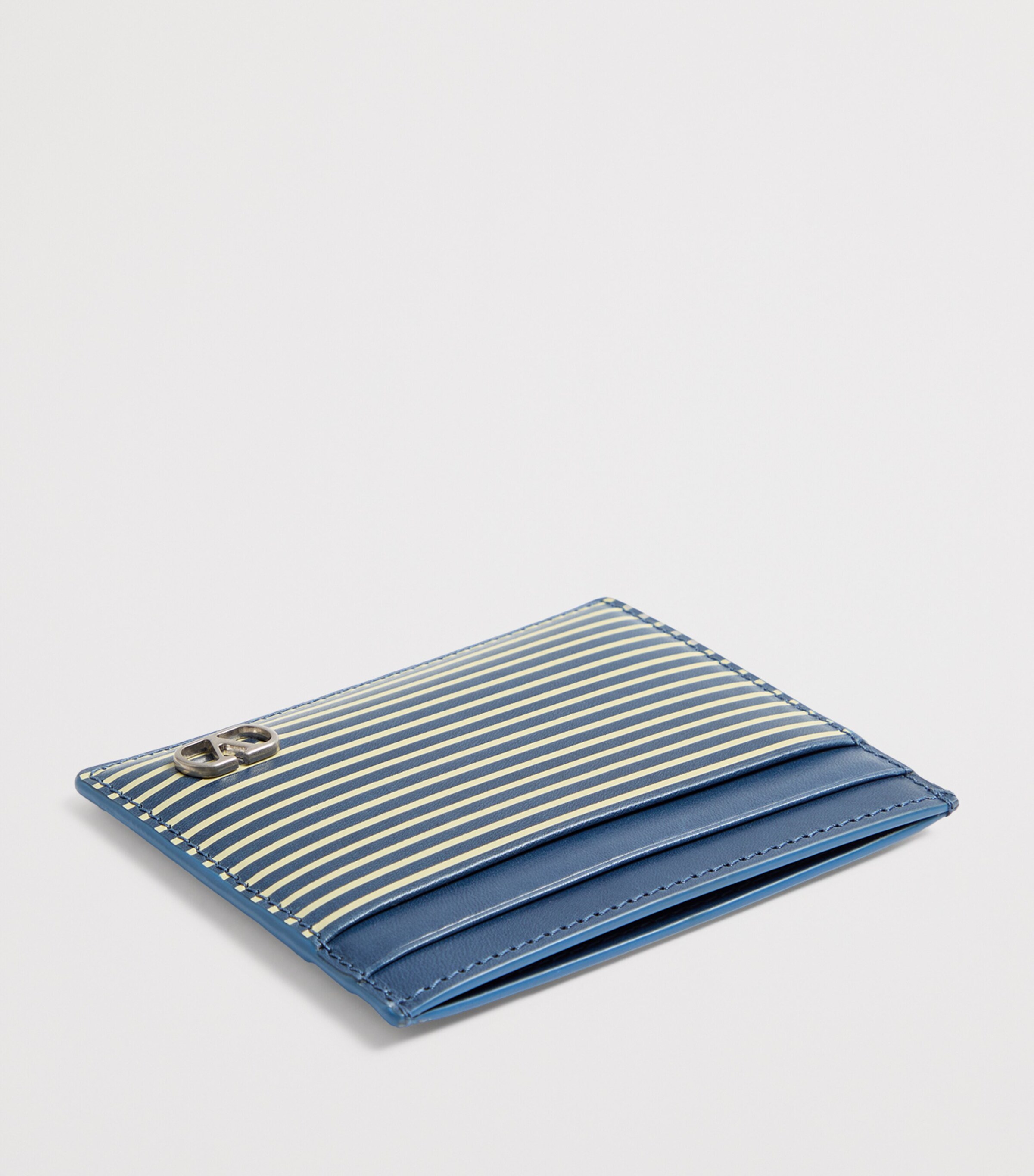 Leather Stripe VLogo Card Holder D7Q Image 4