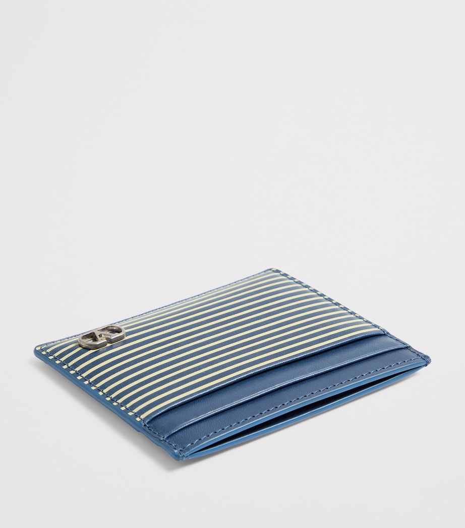 Leather Stripe VLogo Card Holder D7Q Image 4