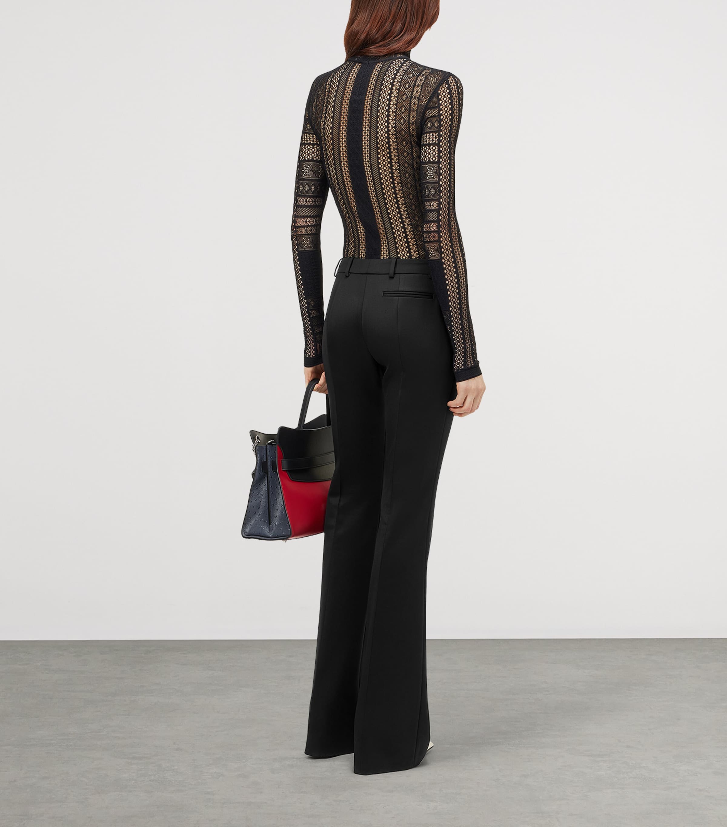 McQueen Womens Wool Bootcut Trousers Image 4