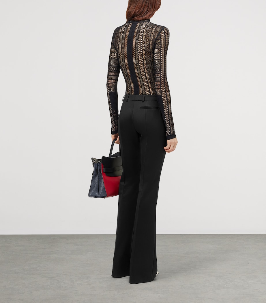 McQueen Womens Wool Bootcut Trousers Image 4