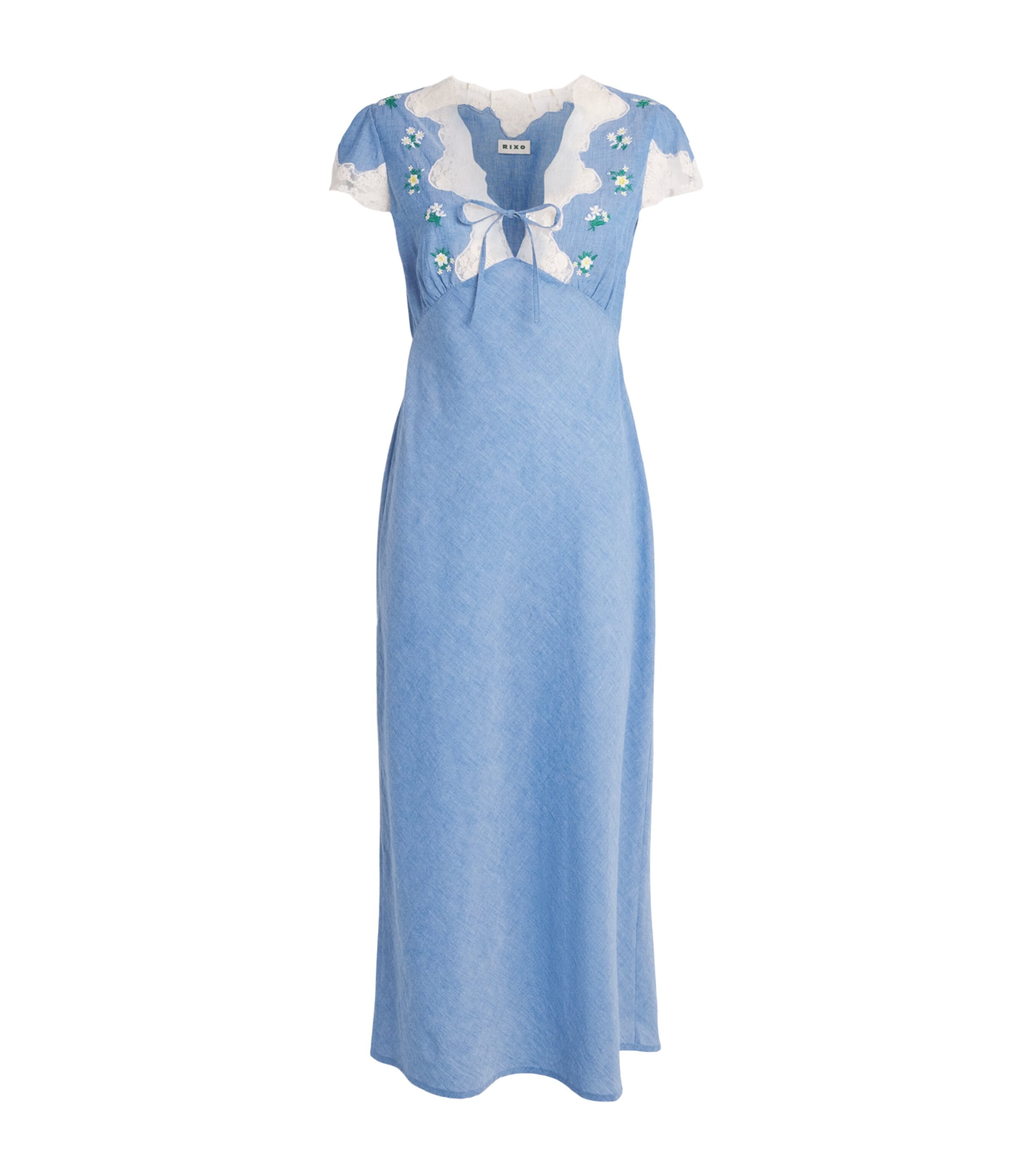 Embroidered Amari Bud Midi Dress BUD EMB BLUE Image 1