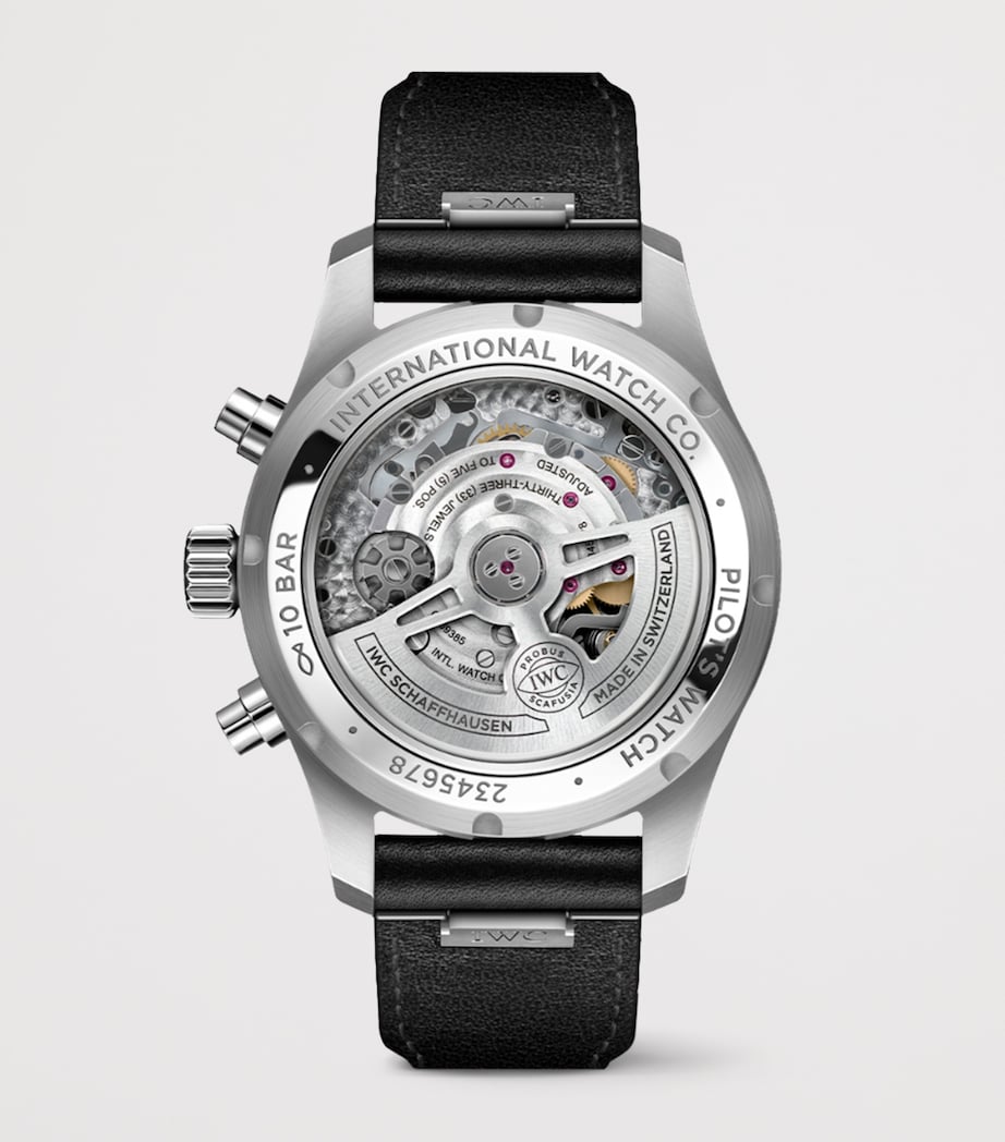 Stainless Steel Pilot’s Chronograph Watch 41mm BLACK Image 4