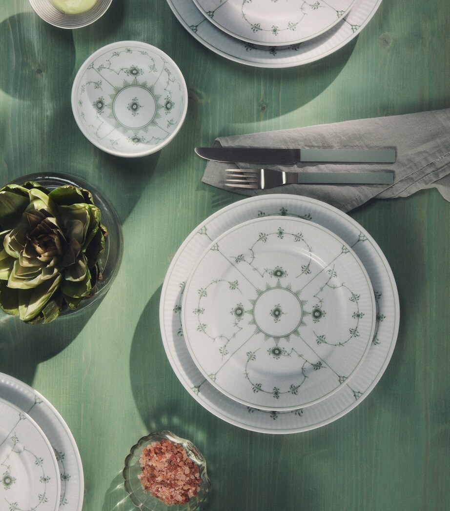Royal Copenhagen Porcelain Green Fluted Plain Plate (27cm) Green Image 2