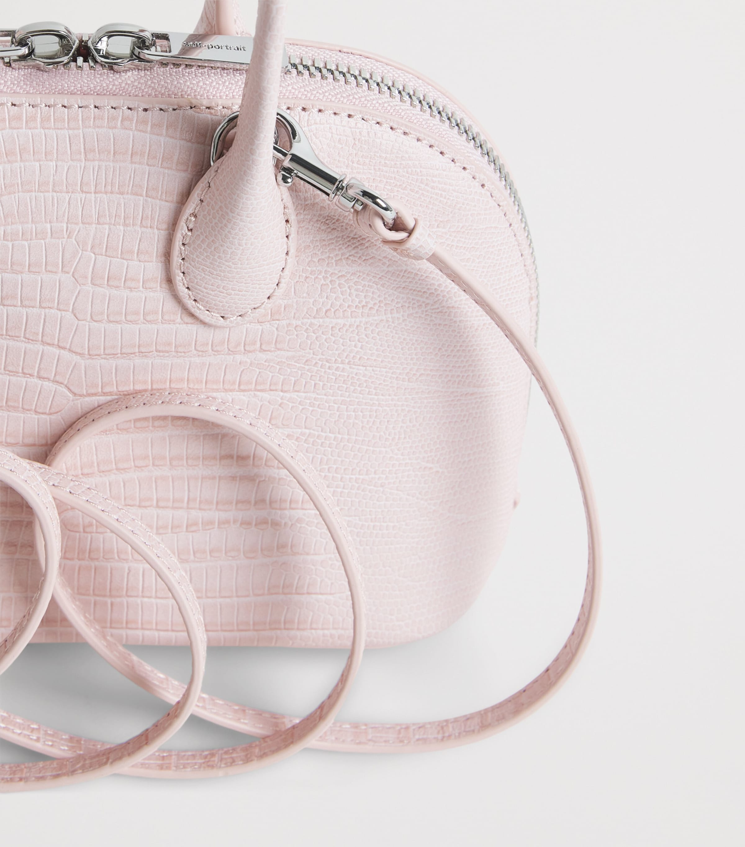 Self-Portrait Mini Leather Top-Handle Bag Pink Image 5