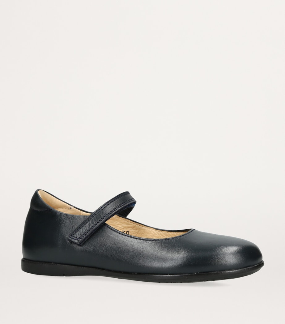 papouelli Leather Maddie Mary Janes Navy Image 3