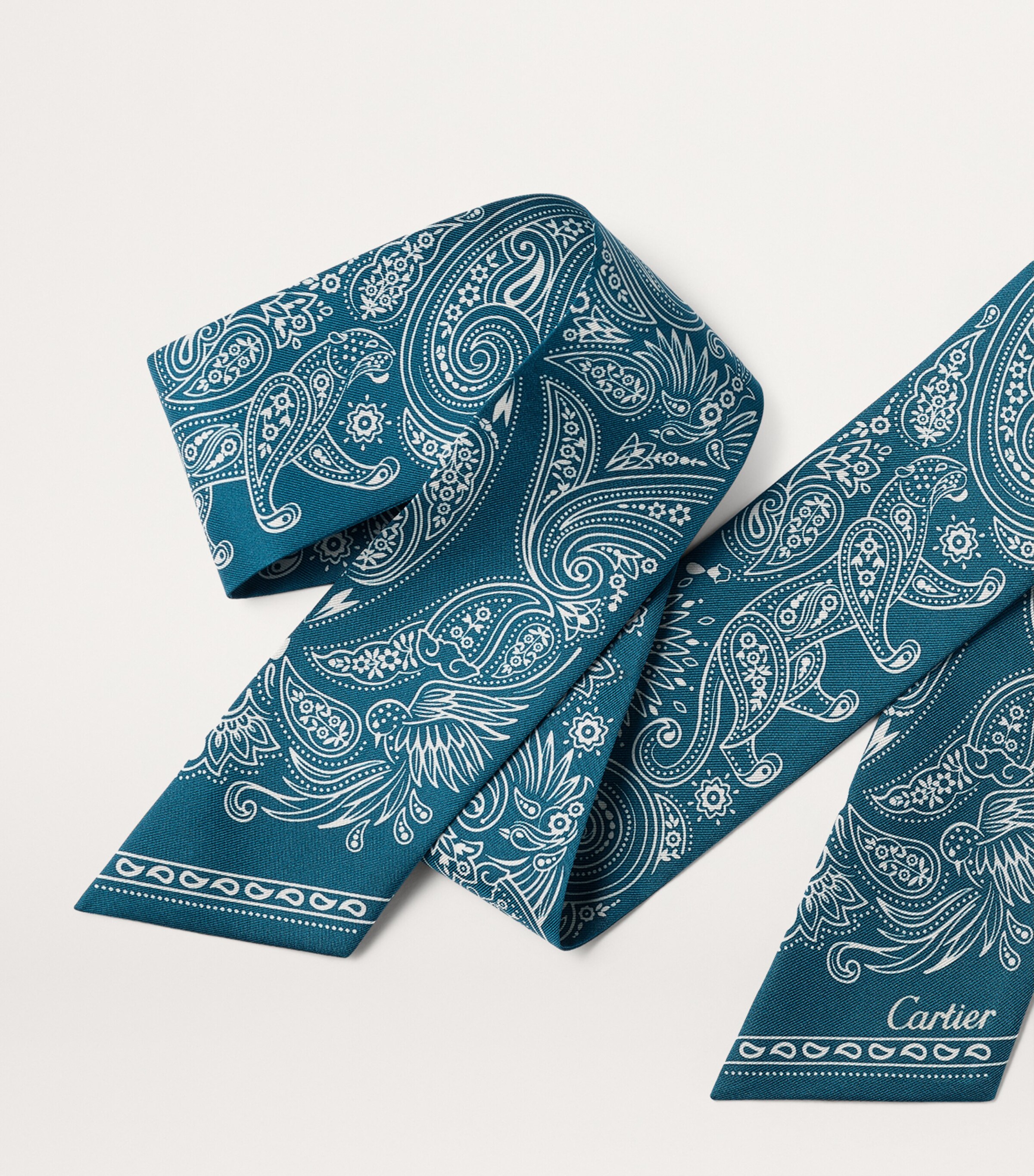 Silk C de Cartier Scarf BLUE Image 3