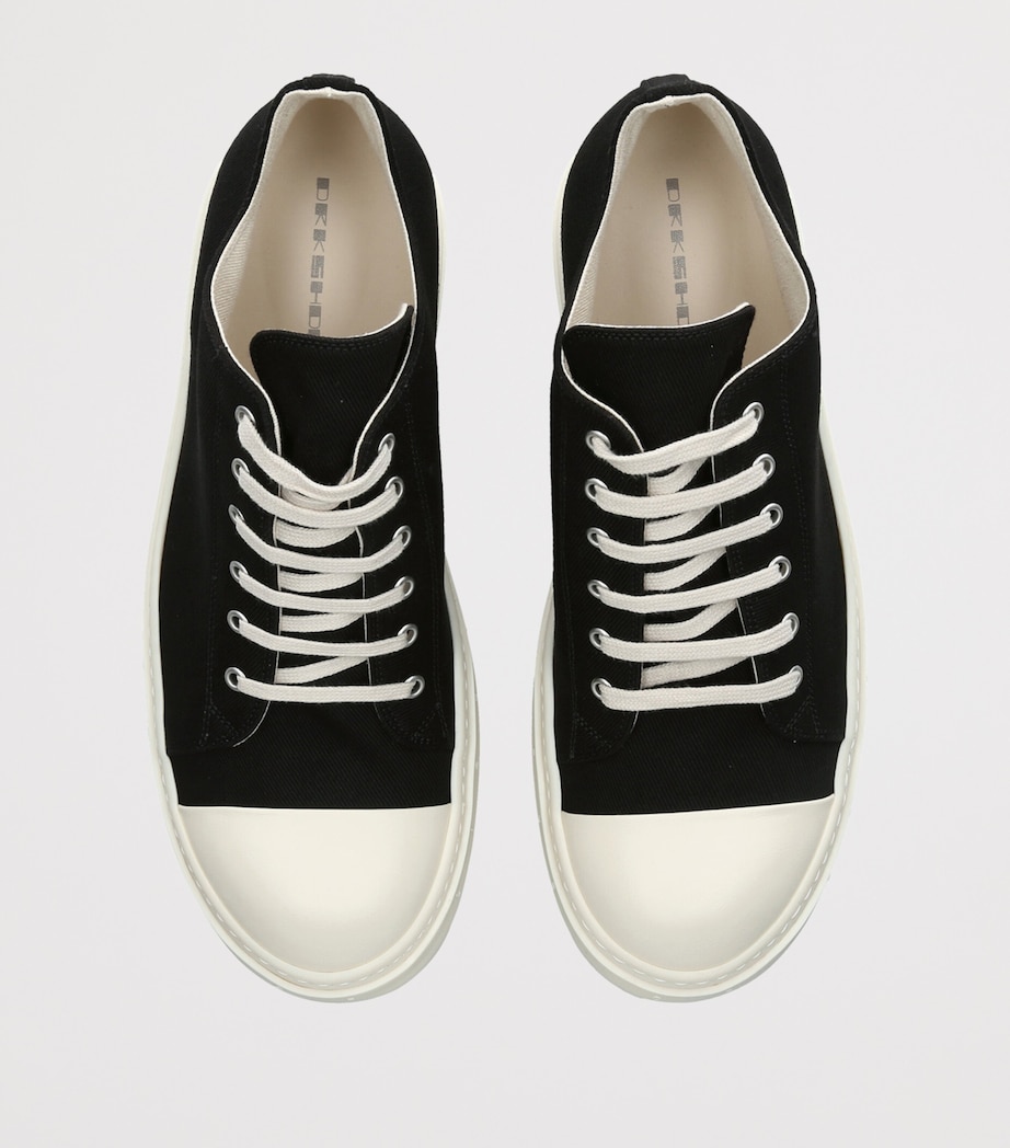 Rick Owens DRKSHDW Denim Tower Lace-Up Sneakers Blk/white Image 4