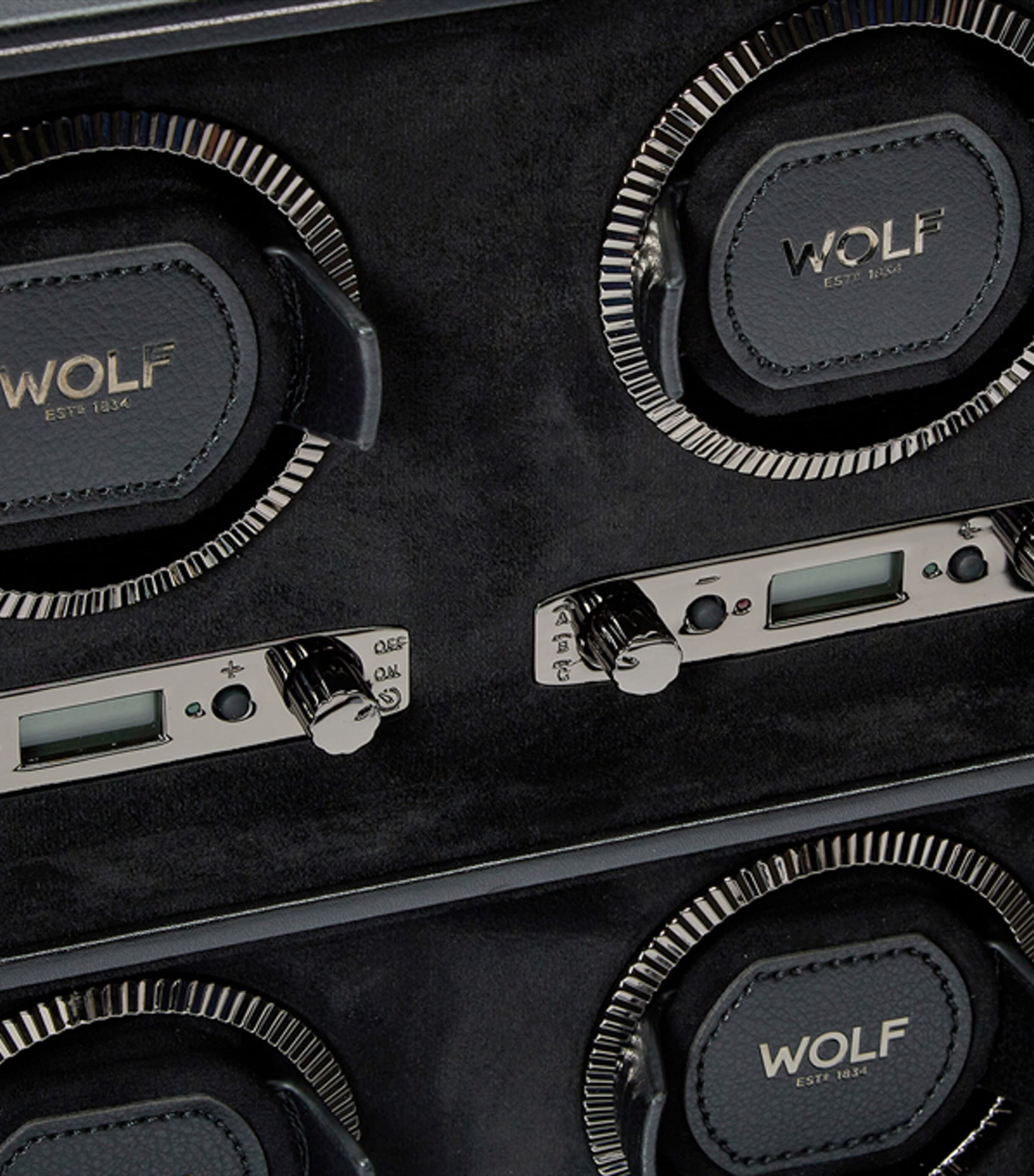 WOLF British Racing 6-Piece Watch Winder Black Image 5