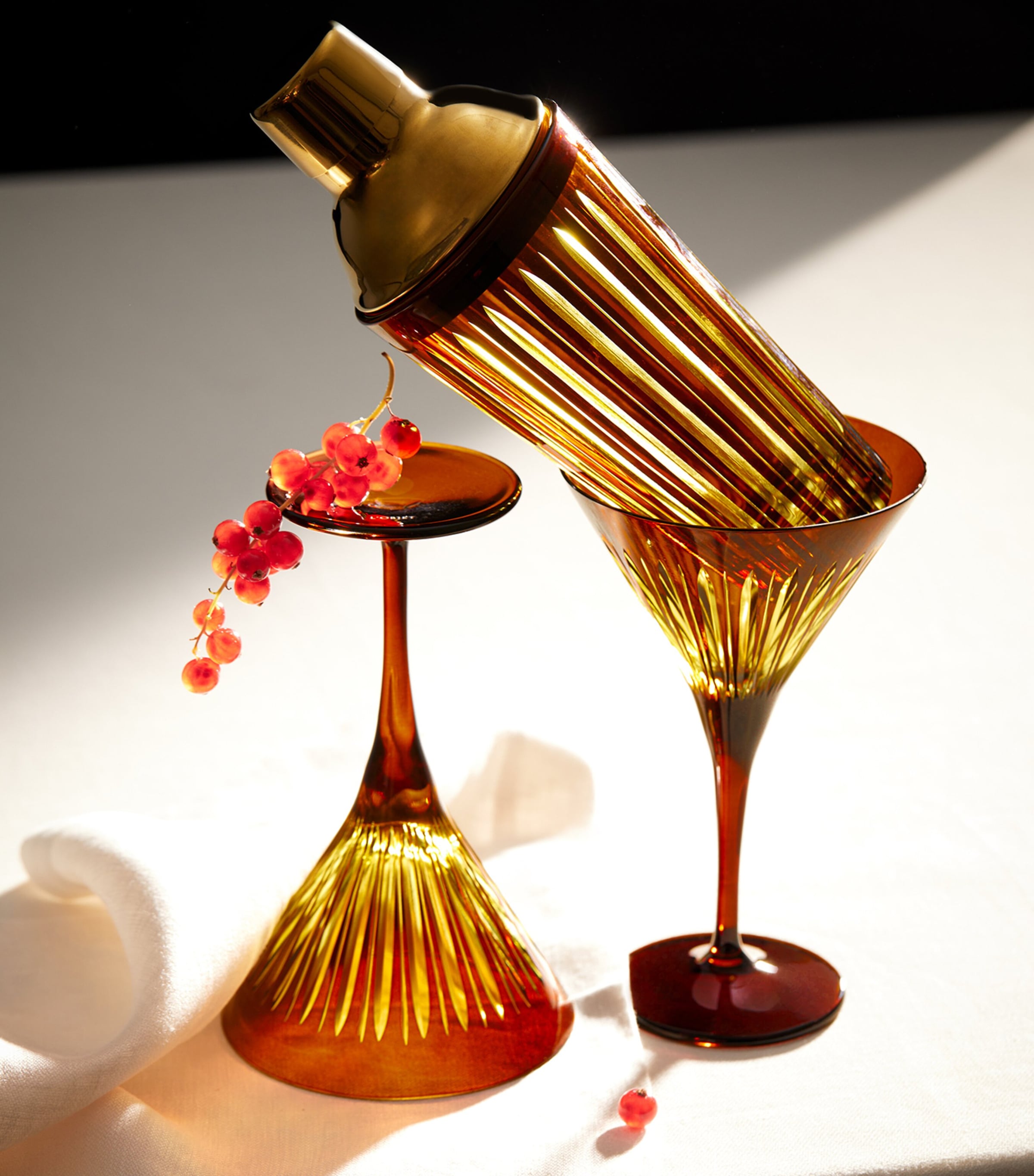 L'Objet Prism Cocktail Shaker Amber Image 5