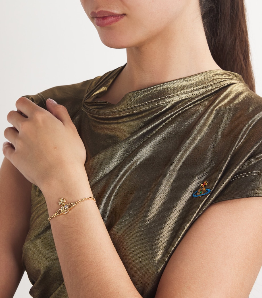 Embellished Mayfair Bas Relief Bracelet AW24-GOLD AB Image 2