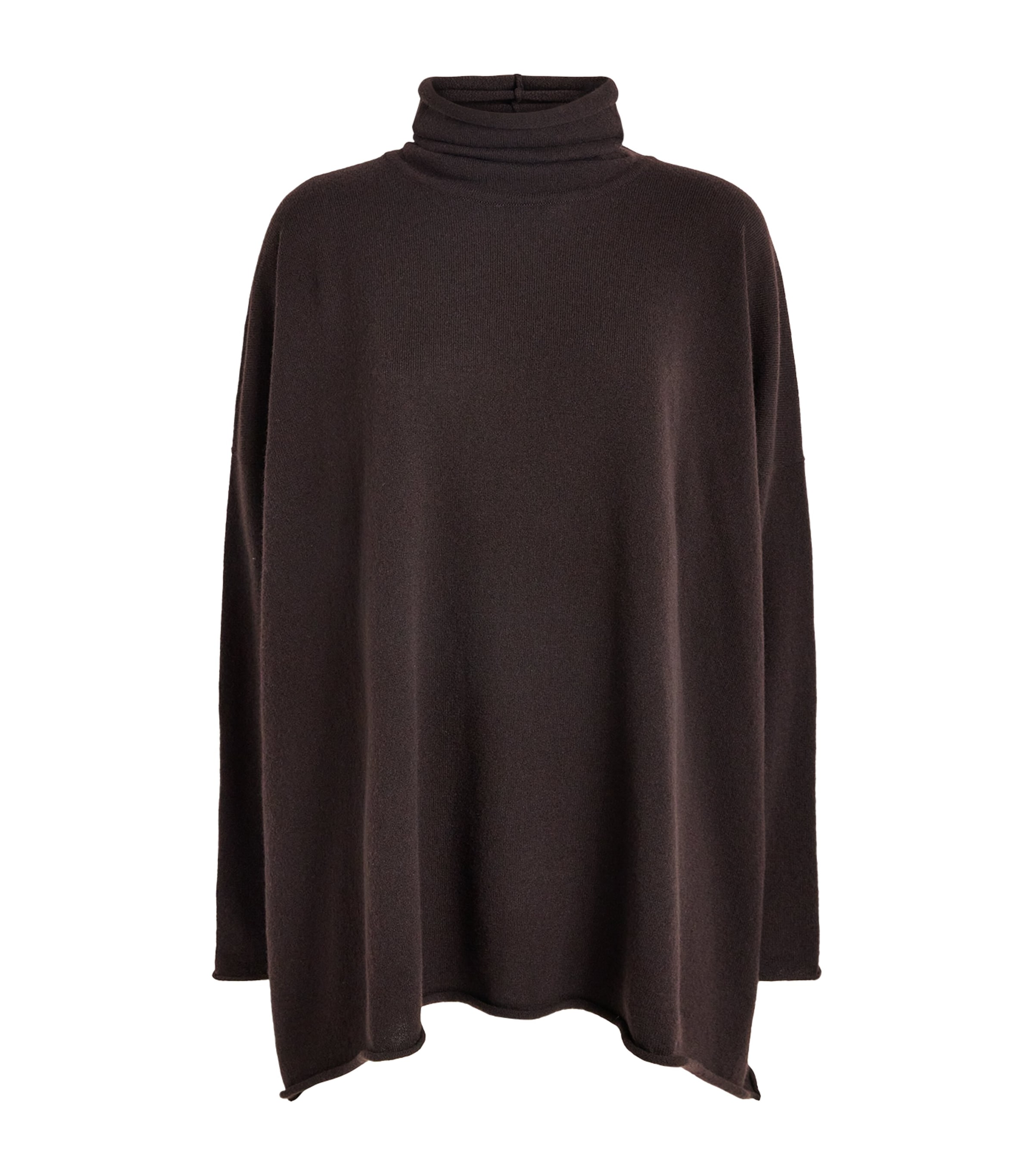 Eskandar Womens Cashmere Rollneck Sweater Cocoa Image 1