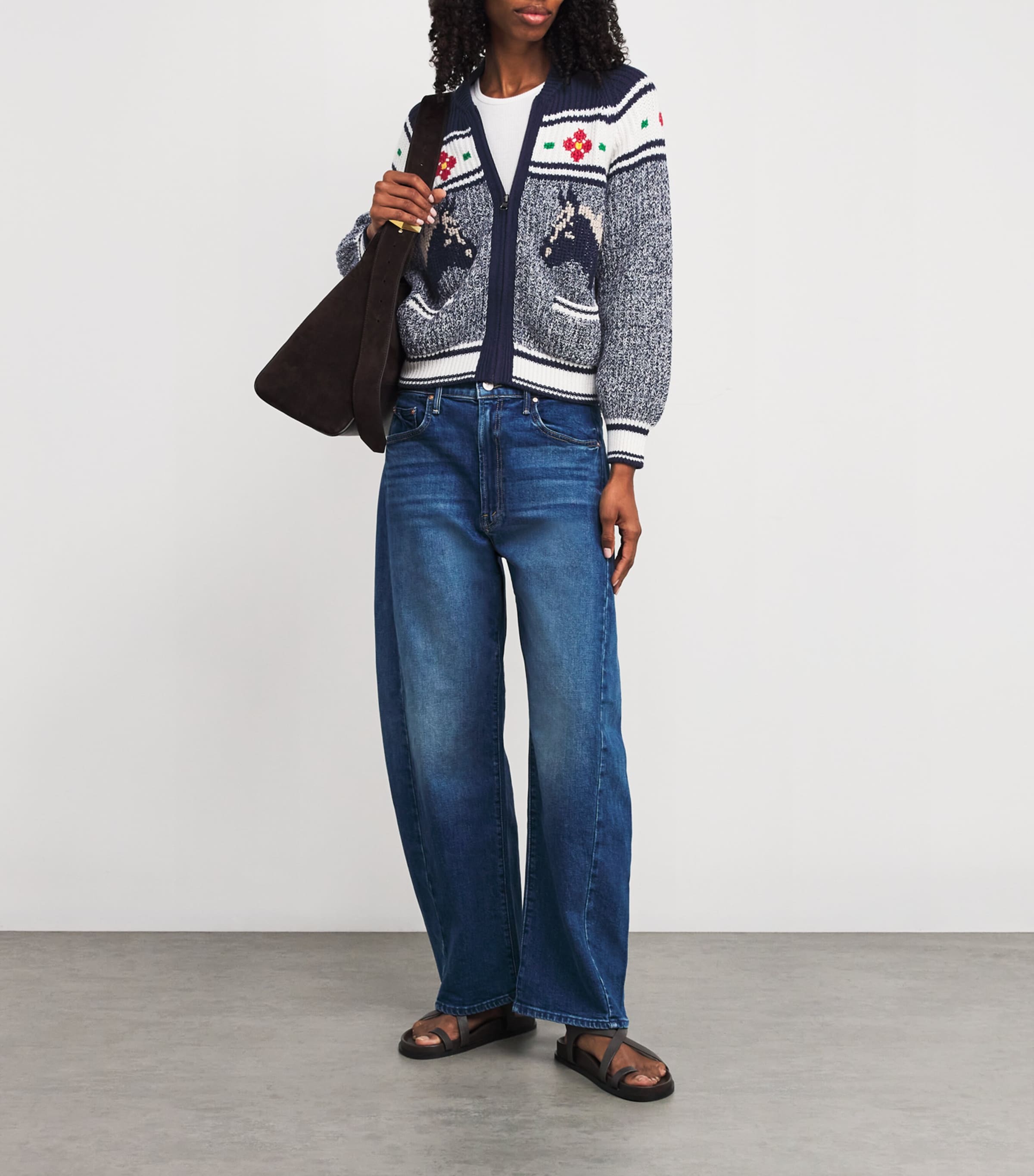 MOTHER Womens The Try Outs Zip-Up Cardigan H.o.r.s.e. Image 2