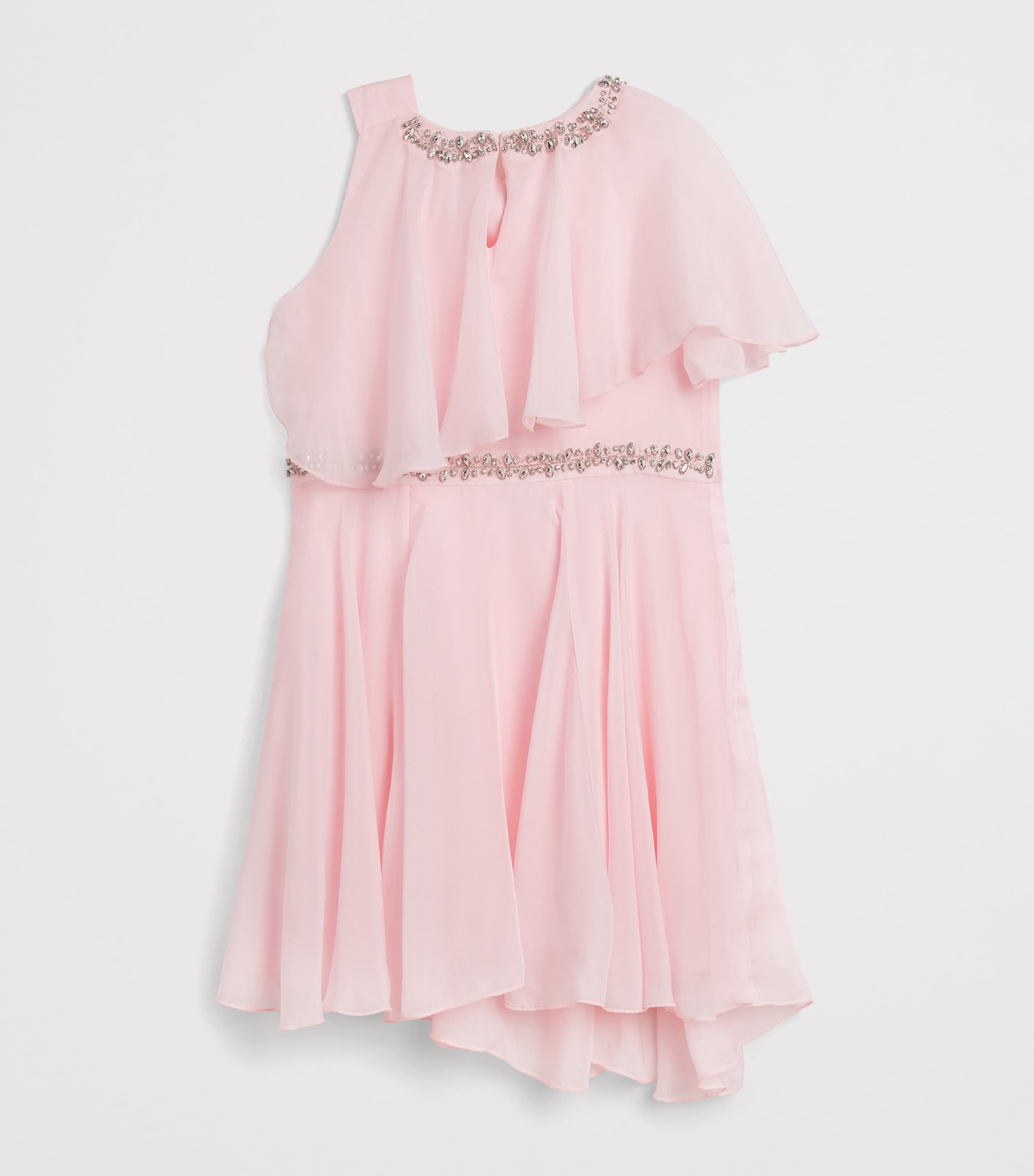 Silk Embellished Dress (4-12+ Years) H31226/44ZMARSHMALLW Image 2